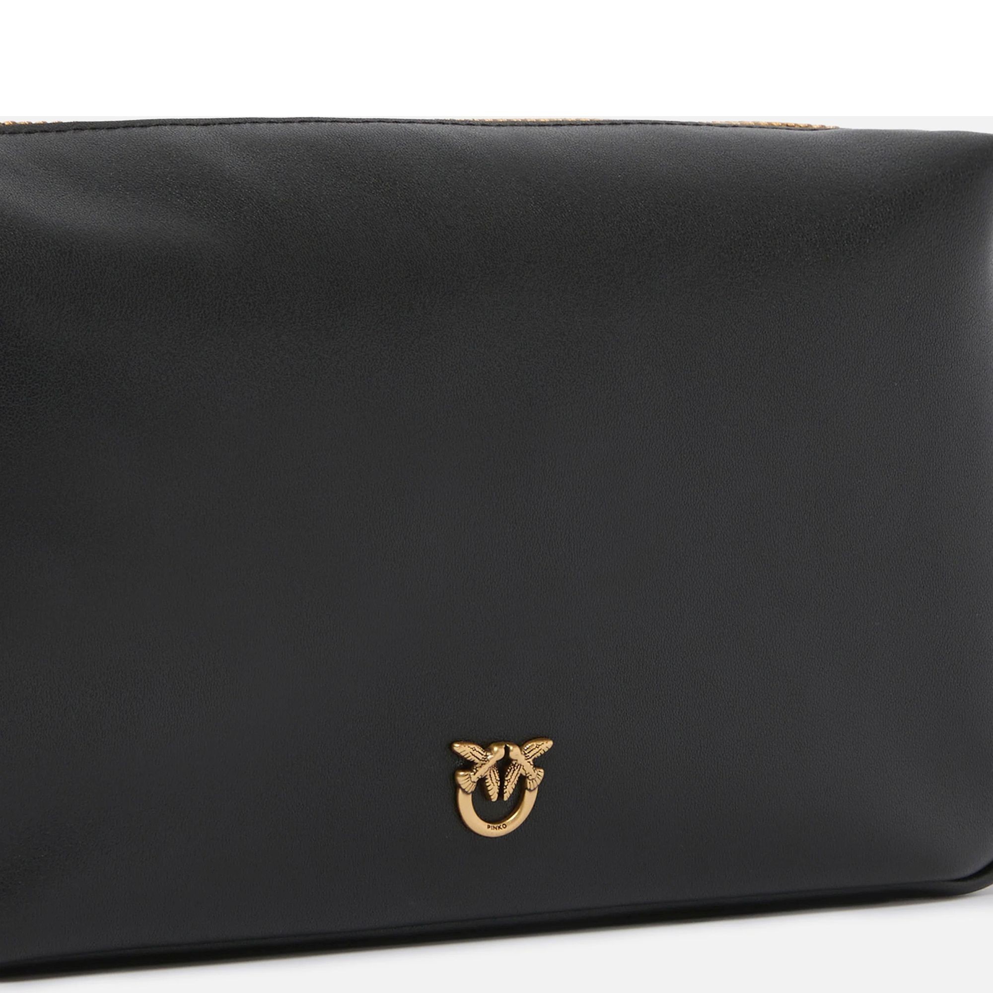 PINKO Rankinė per petį moterims, Juoda, Shoulder horizontal vitelo bag 3