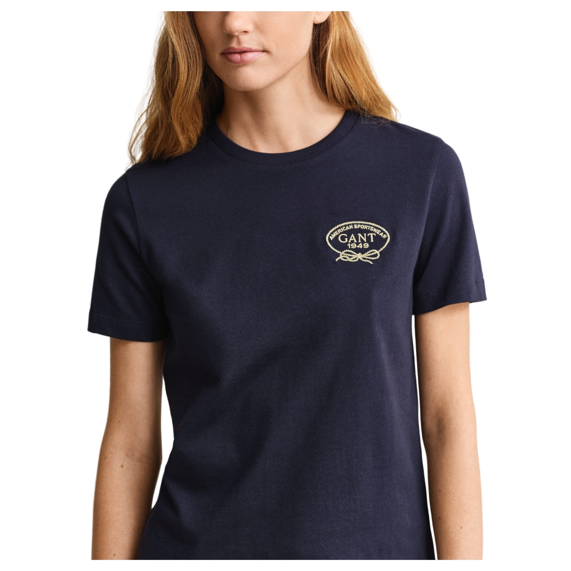 GANT Marškinėliai trump. rankovėmis moterims, Mėlyna, 4201443-433 Tshirts sh 3