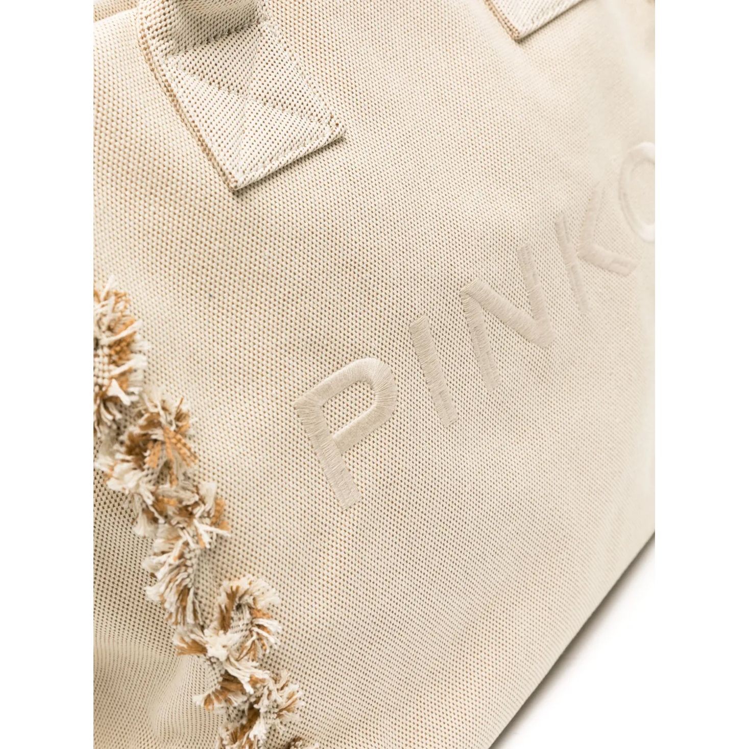 PINKO Pliažo krepšys moterims, Kūno, Logo-embroidered beach bag 3