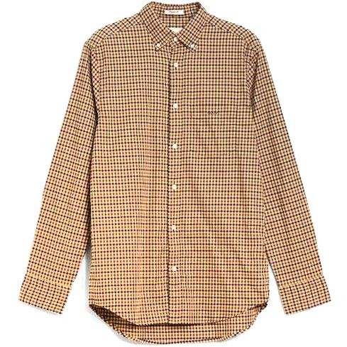 GANT Marškiniai vyrams, Smėlio, REG TWILL MICRO MULTI 1