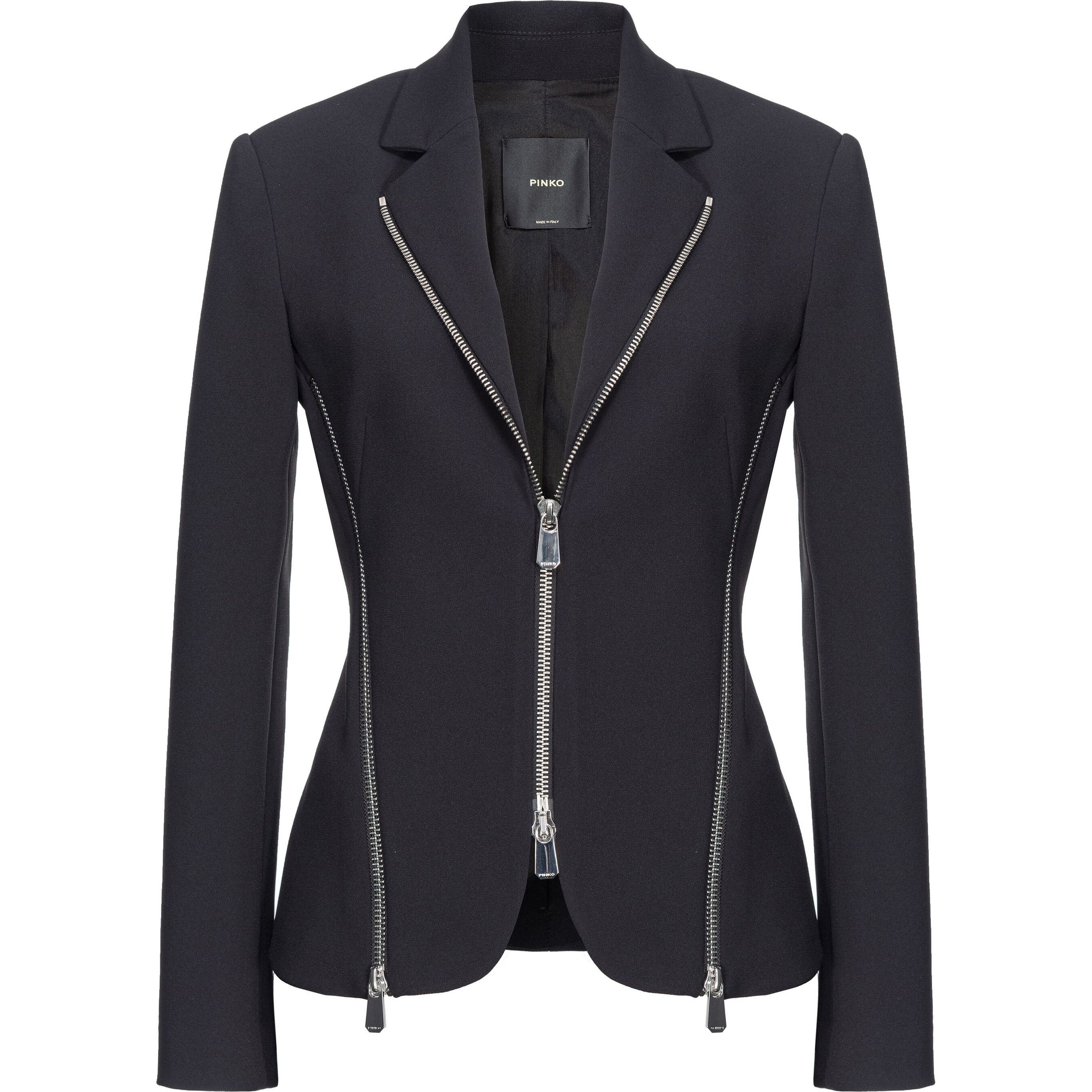 PINKO Švarkas moterims, Juoda, Zipped blazer 1