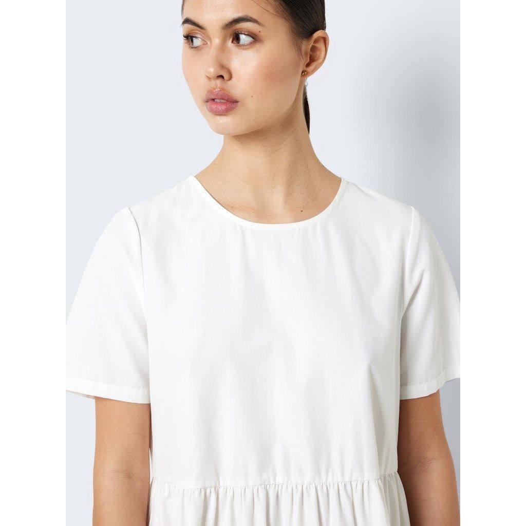 NOISY MAY Maxi suknelė moterims, Balta, NMLOONE S/S  O-NECK D 5