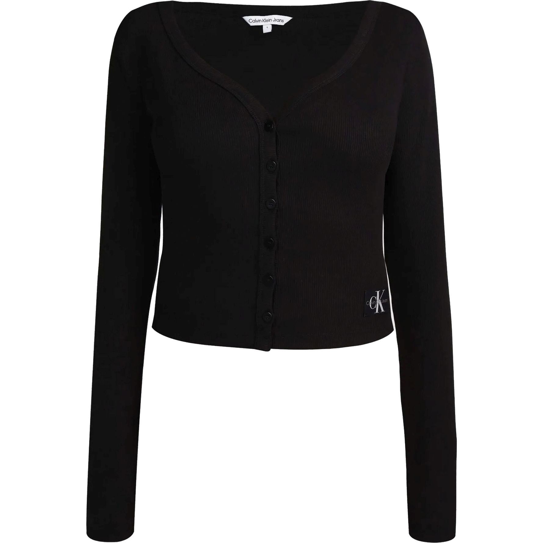 CALVIN KLEIN JEANS Trumpinti marškinėliai moterims, Juoda, Other tops 1