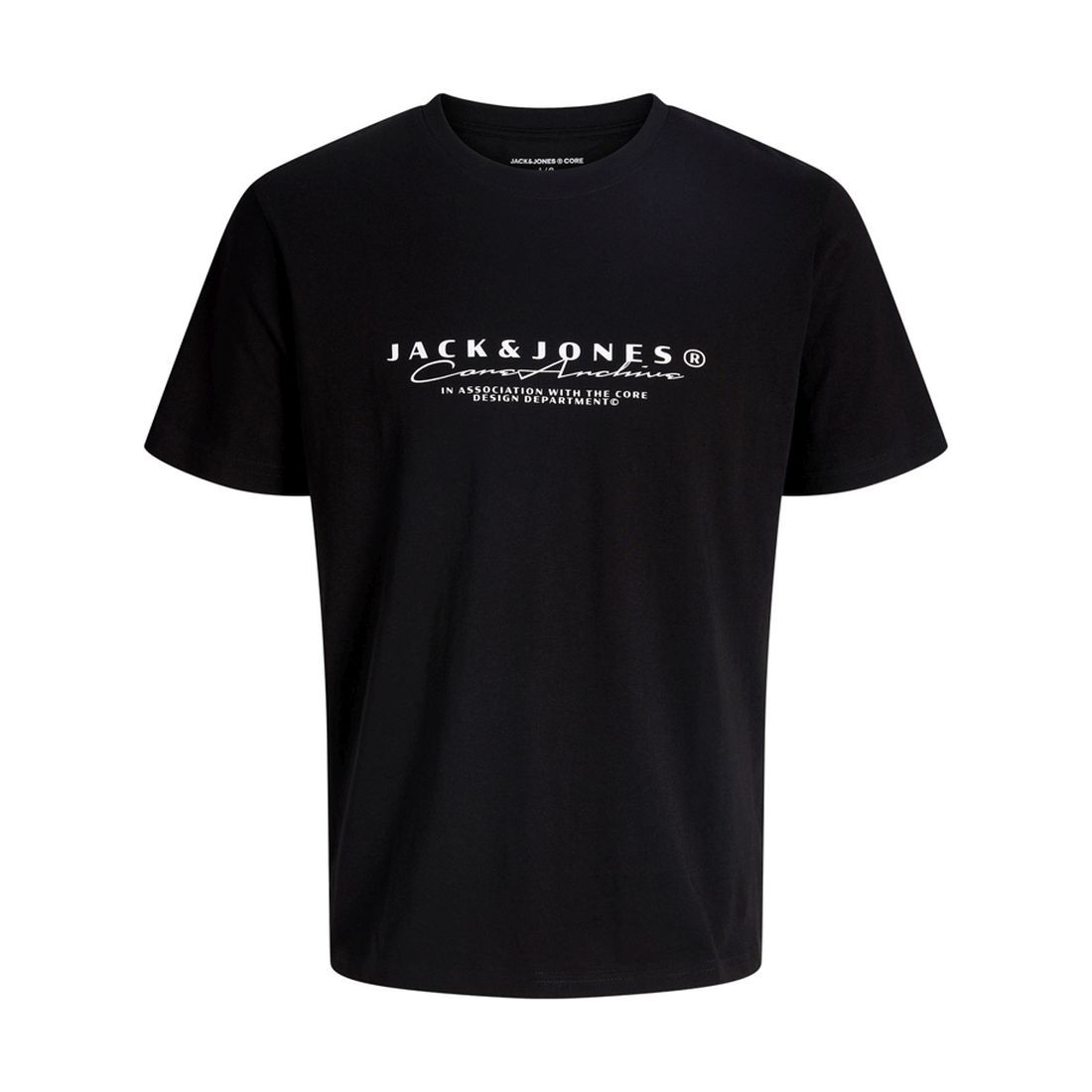 JACK & JONES Marškinėliai vyrams, Juoda, Point branding tee