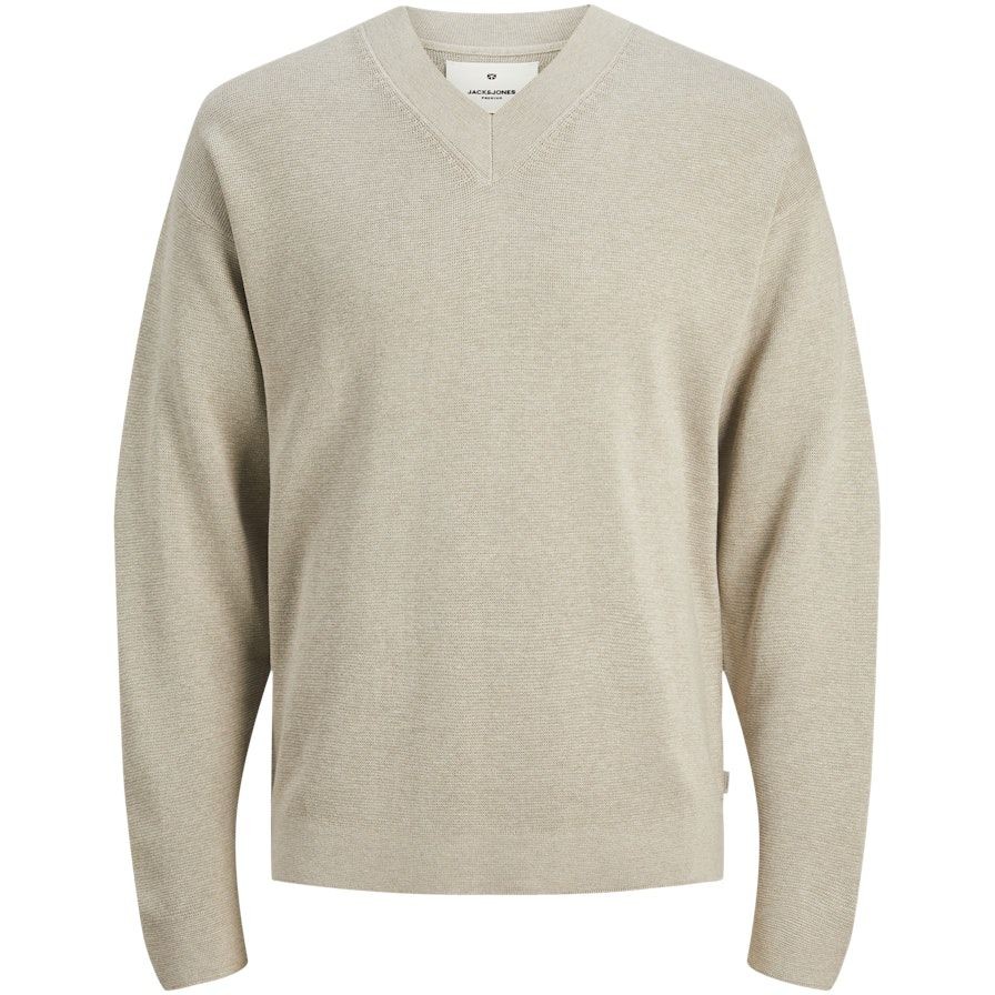 JACK & JONES Megztinis vyrams, Smėlio, JPRBLABOLT KNIT V-NECK