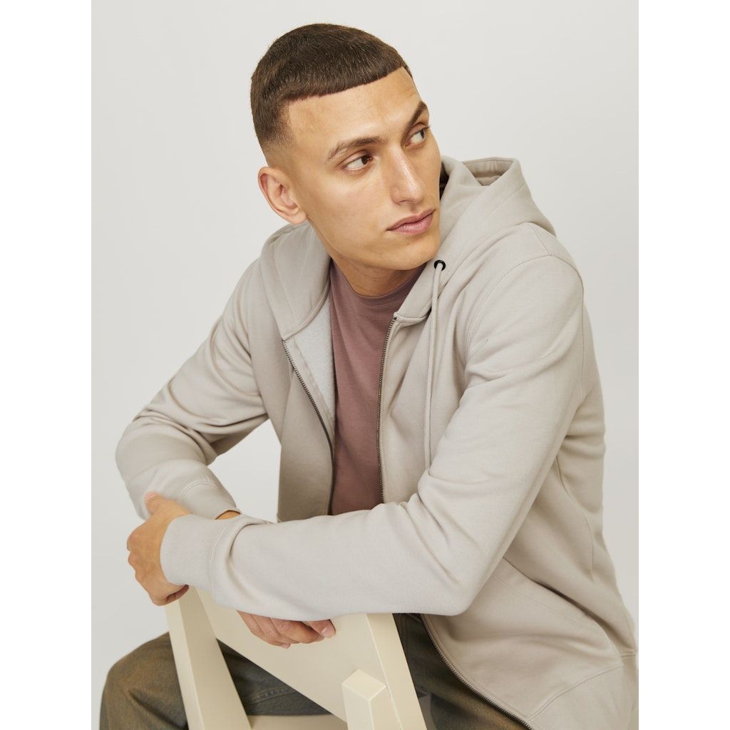 JACK & JONES Džemperis vyrams, Smėlio, Star basic sweat zip hood 3
