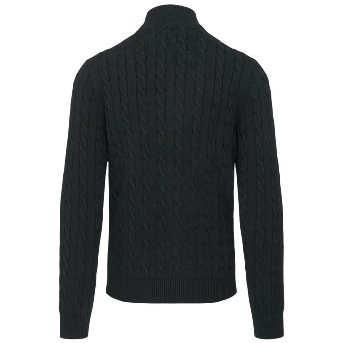 GANT Kardiganas vyrams, Juoda, cotton cable zipped cardigan 2