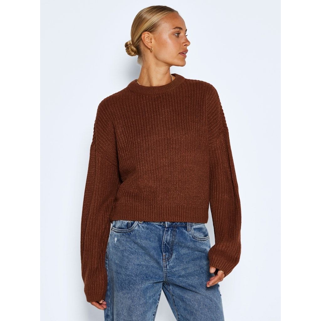 NOISY MAY Megztinis moterims, Ruda, NMTIMMY L/S O-NECK KN 2