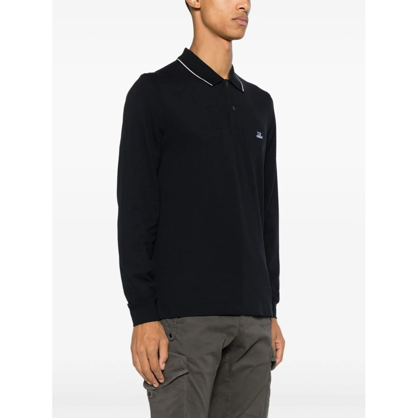 C.P. COMPANY Polo marškiniai ilgos rank. vyrams, Pilka, Long sleeve polo 2