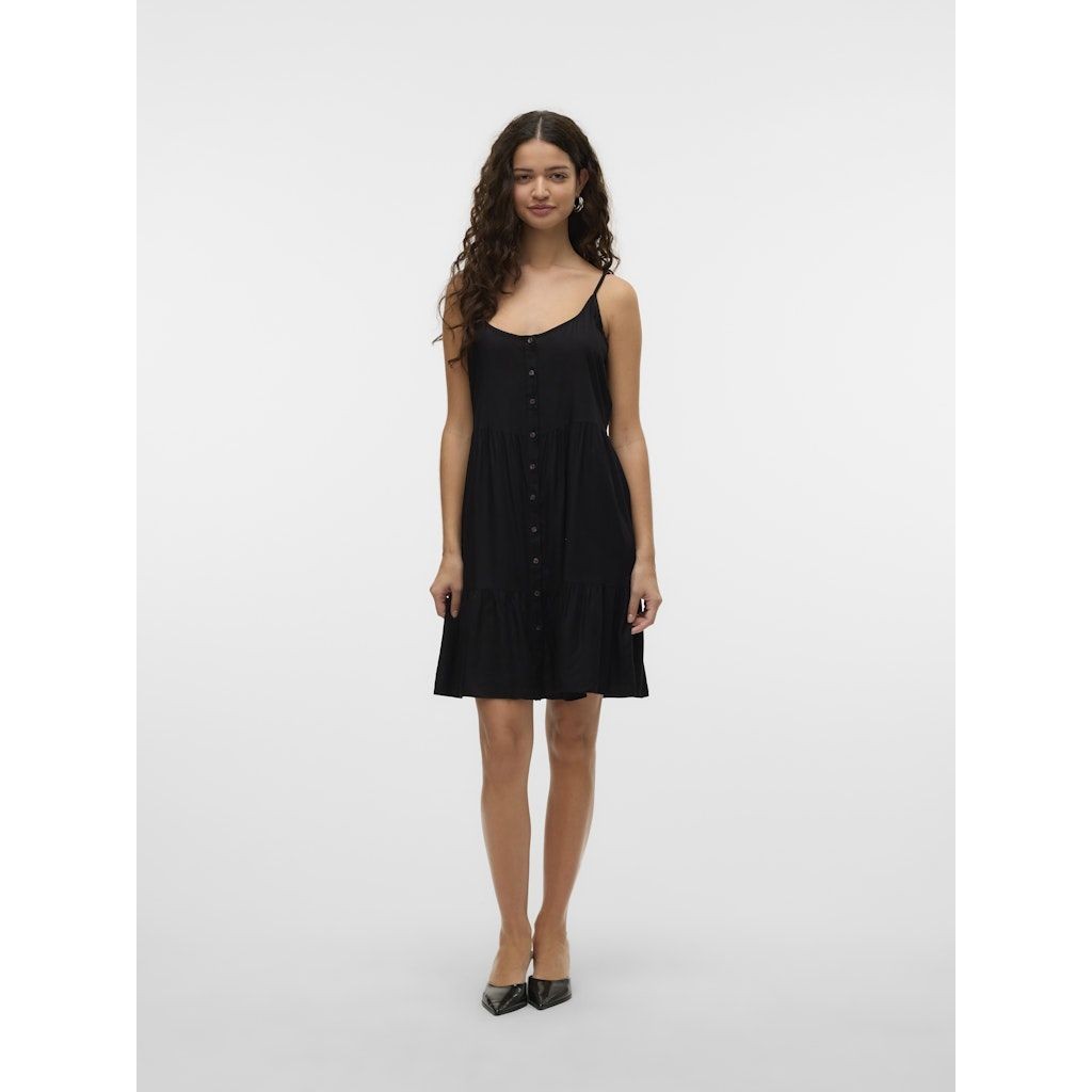 VERO MODA Mini suknelė moterims, Juoda, Bumpy short singlet dress 3
