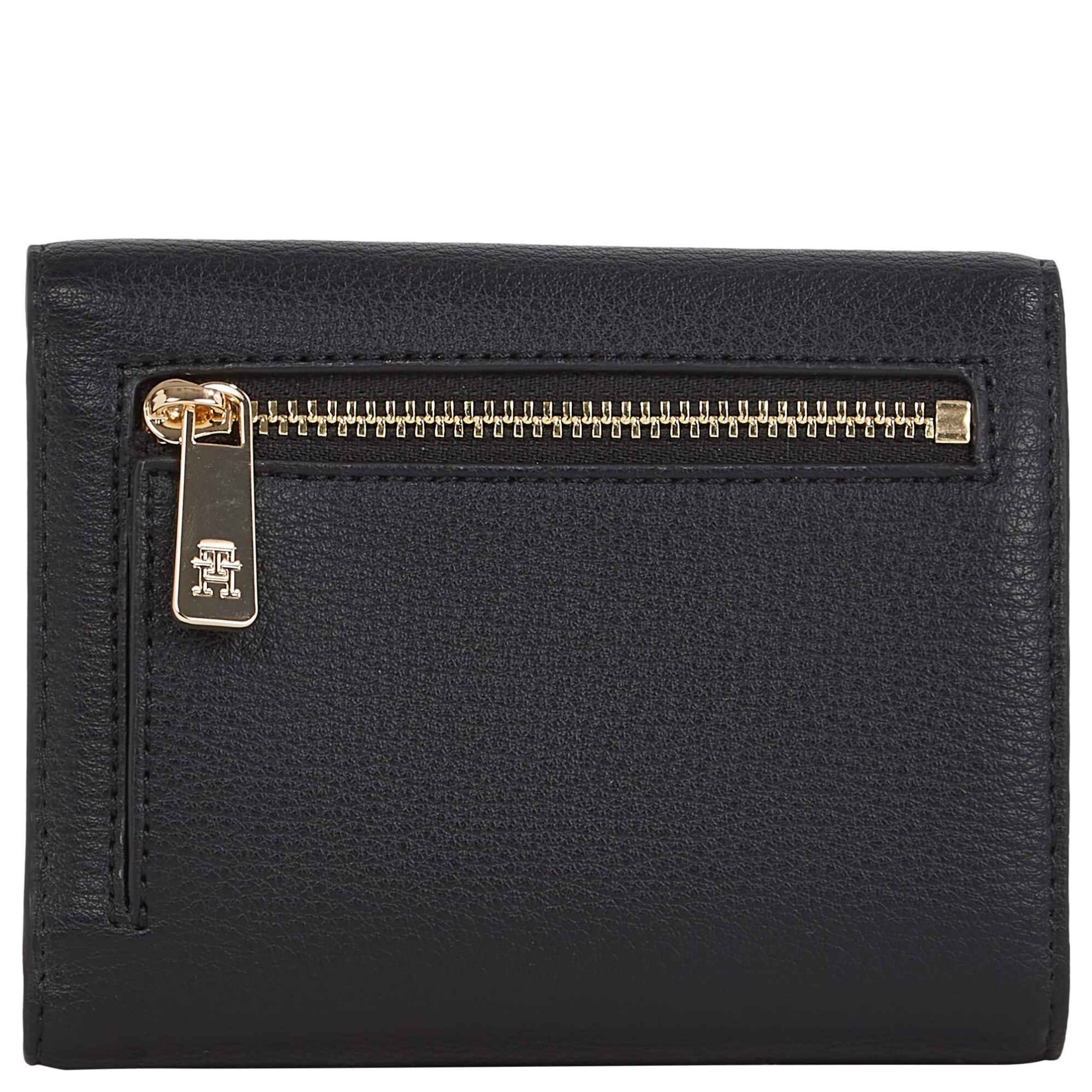 TOMMY HILFIGER Piniginė moterims, Juoda, TH flag trifold 2