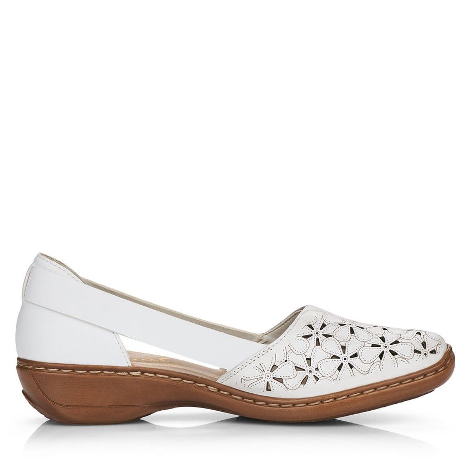 RIEKER Laisvalaikio bateliai moterims, Balta, LEISURE 6