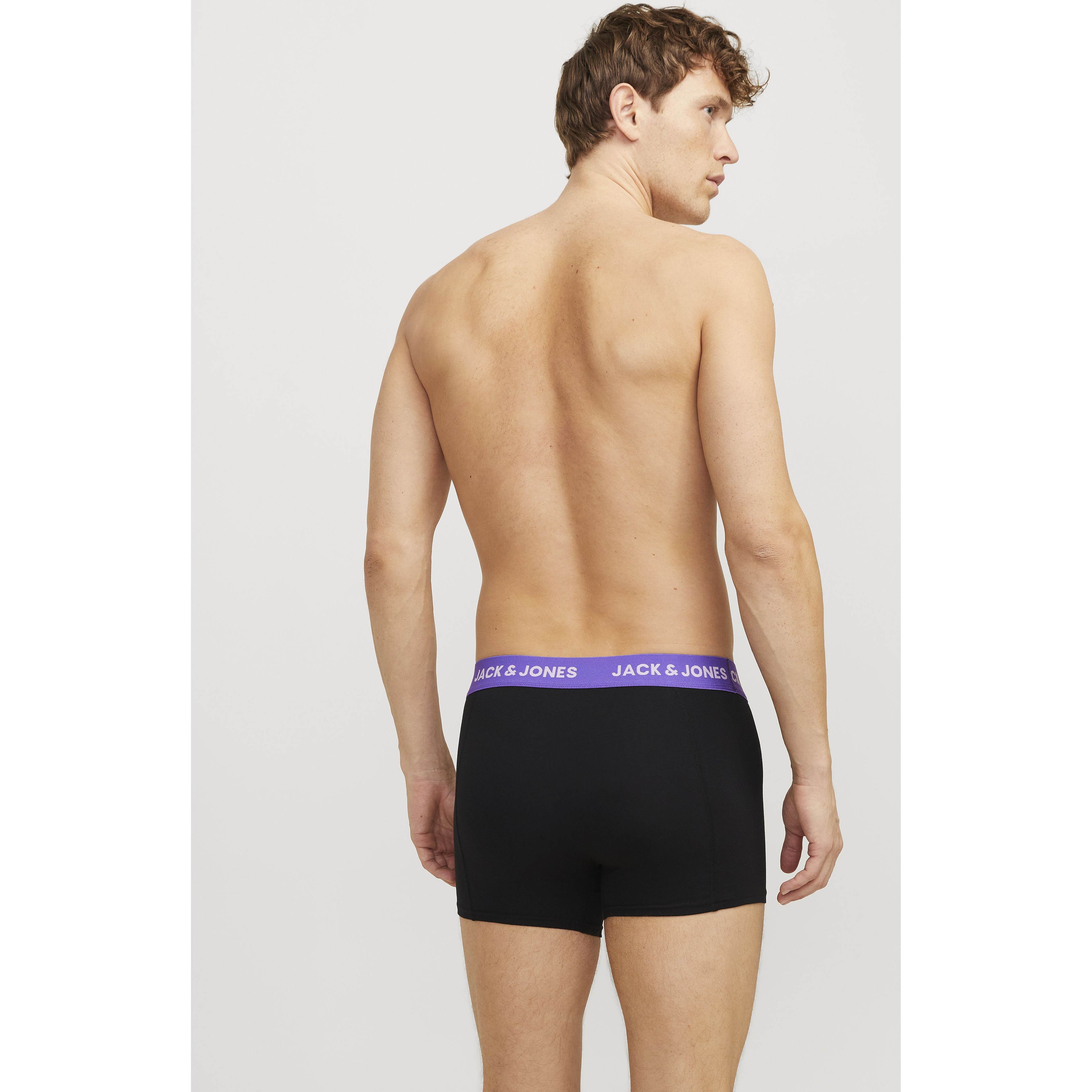 JACK & JONES Ilginti apatiniai vyrams, Juoda, Axel solid trunks 3