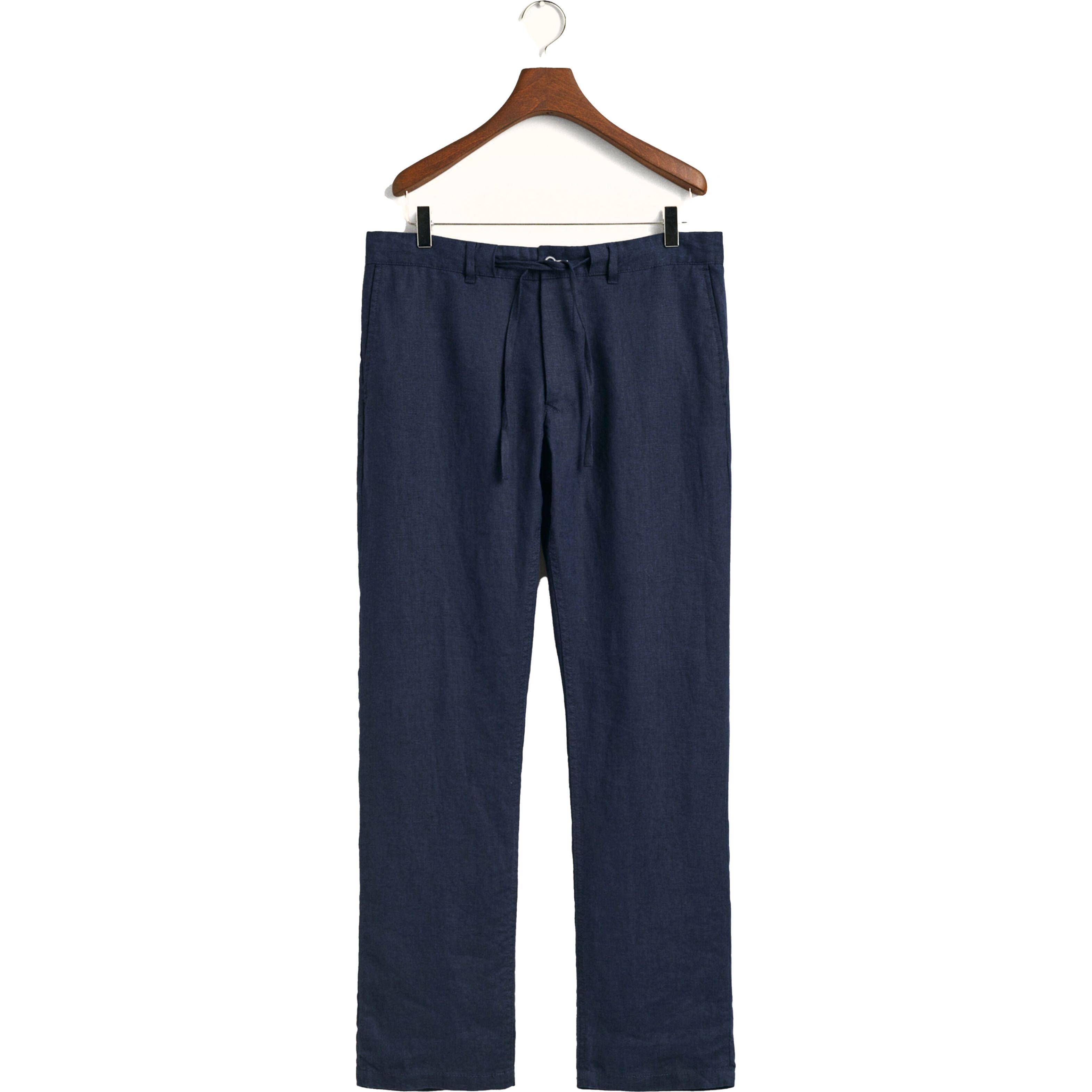 GANT Kelnės vyrams, Mėlyna, RELAXED LINEN DS PANTS