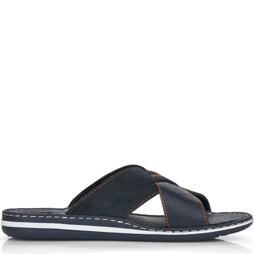 RIEKER Šlepetės vyrams, Mėlyna, SLIPPERS 3