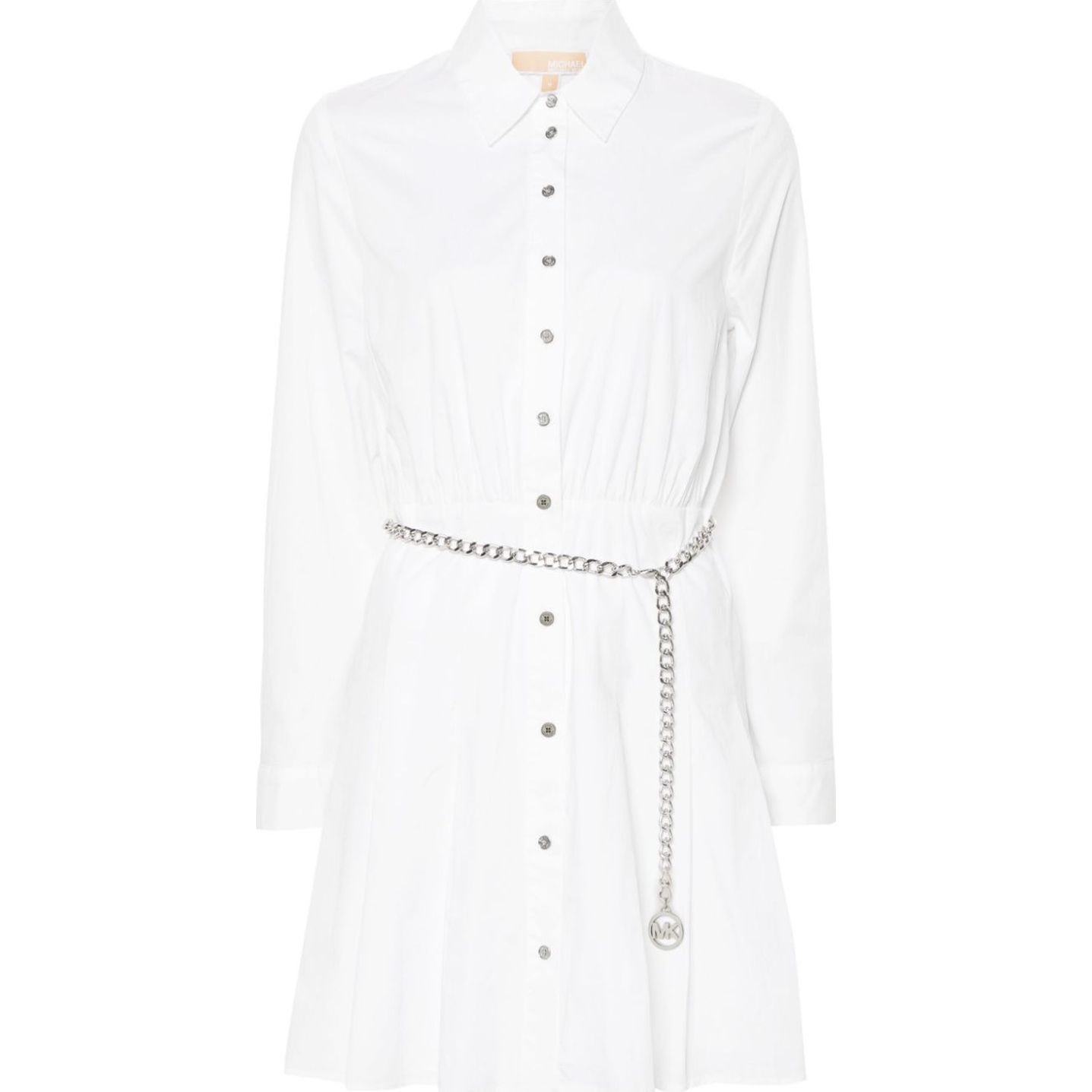 MICHAEL KORS Mini suknelė moterims, Balta, Cotton mini dress