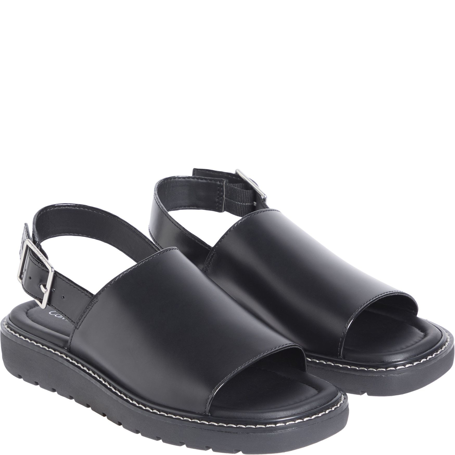 CALVIN KLEIN JEANS Basutės moterims, Juoda, Molded sandal 1