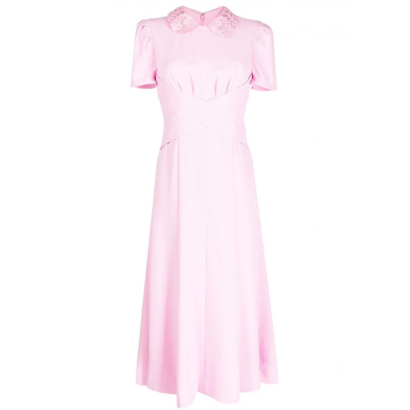 SELF PORTRAIT Midi suknelė moterims, Rožinė, Pink heavy crepe midi dress 1