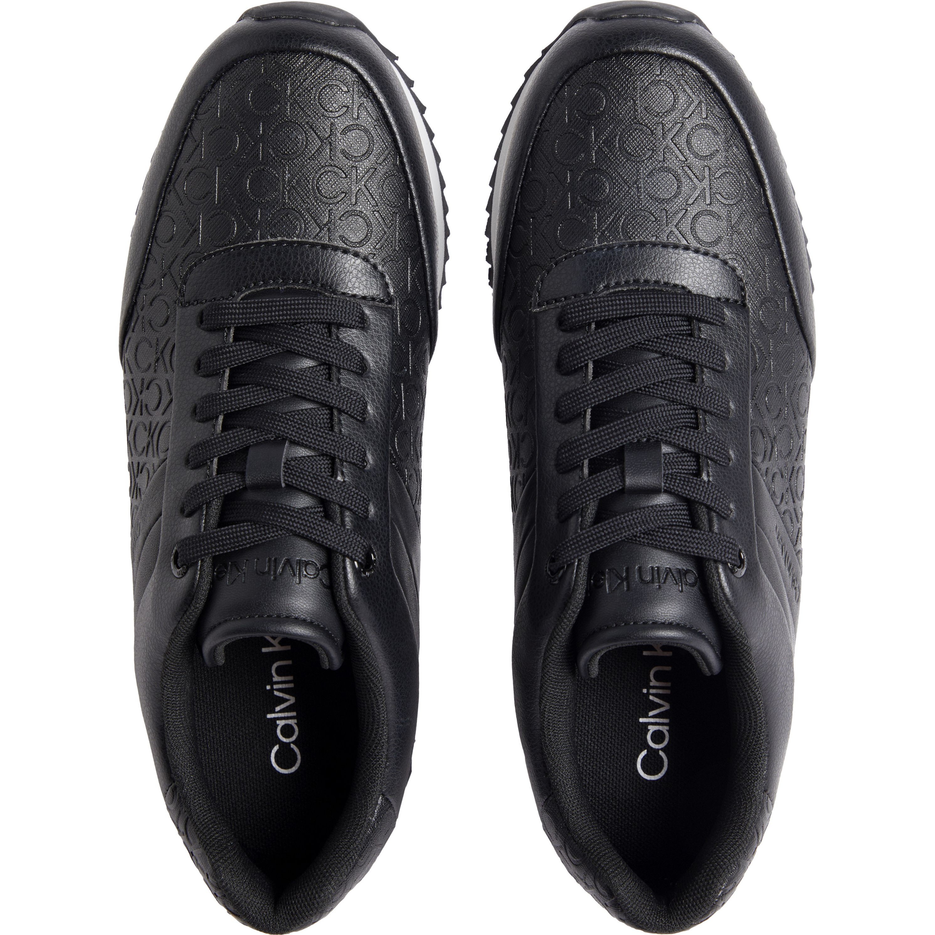 CALVIN KLEIN Laisvalaikio bateliai moterims, Juoda, Lace up mono mix leisure 4