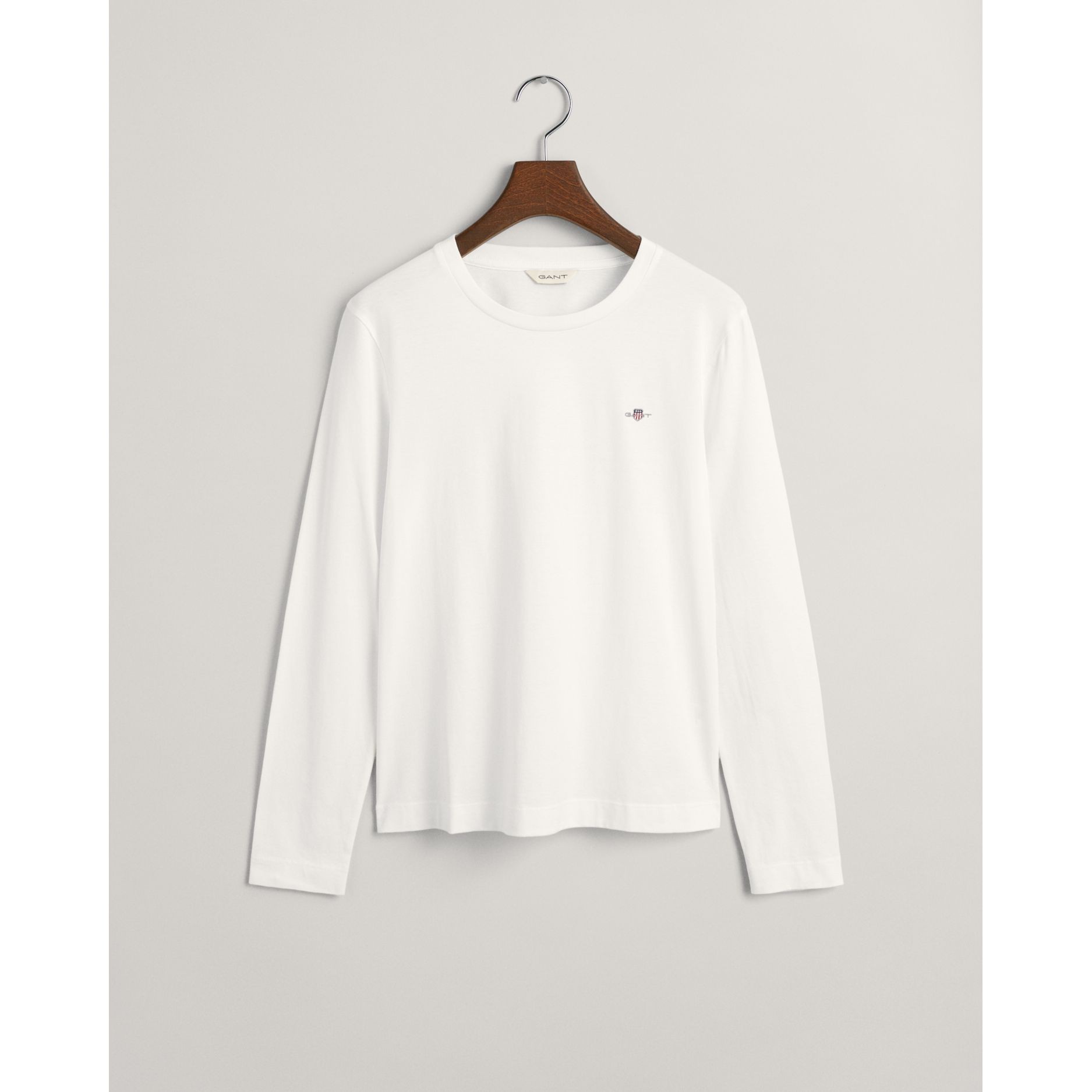 GANT Marškinėliai moterims, Balta, REG SHIELD LS T-SHIRT 7