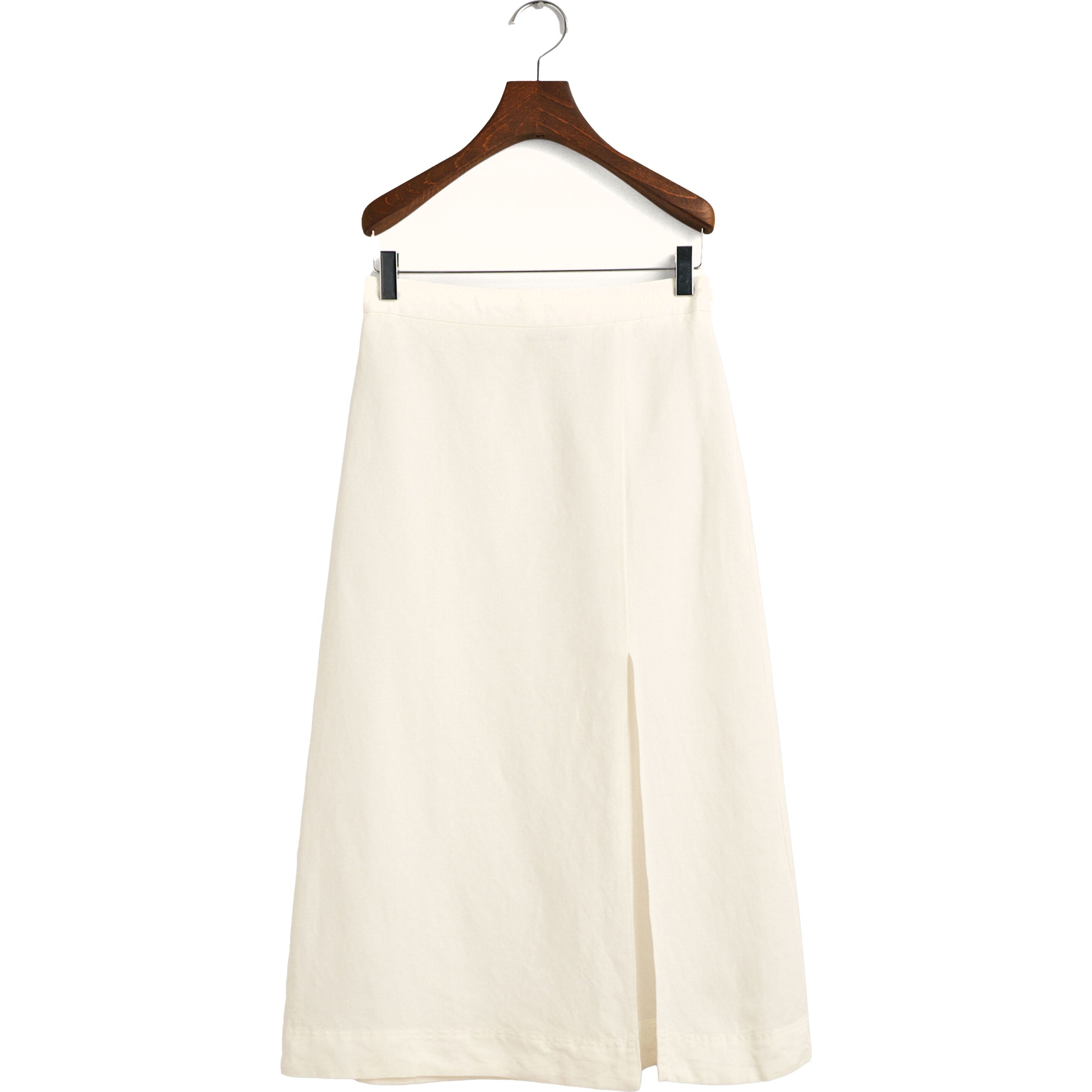 GANT Midi sijonas moterims, Geltona, REL MIDI LINEN BLEND SKIRT 1