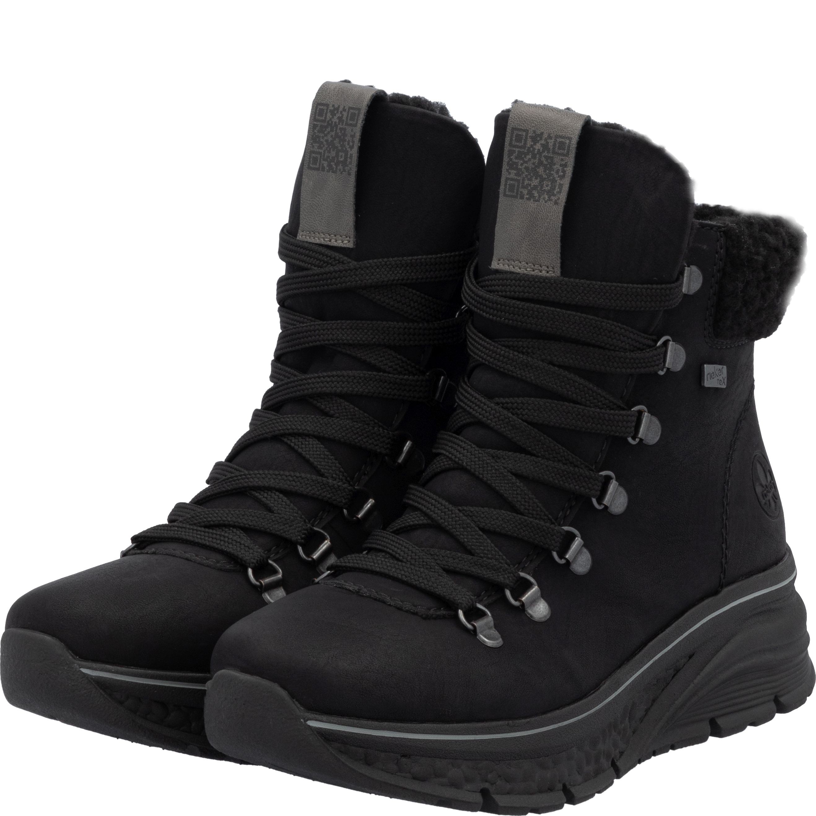 RIEKER Aulinukai moterims, Juoda, Ladies mid height boots 10