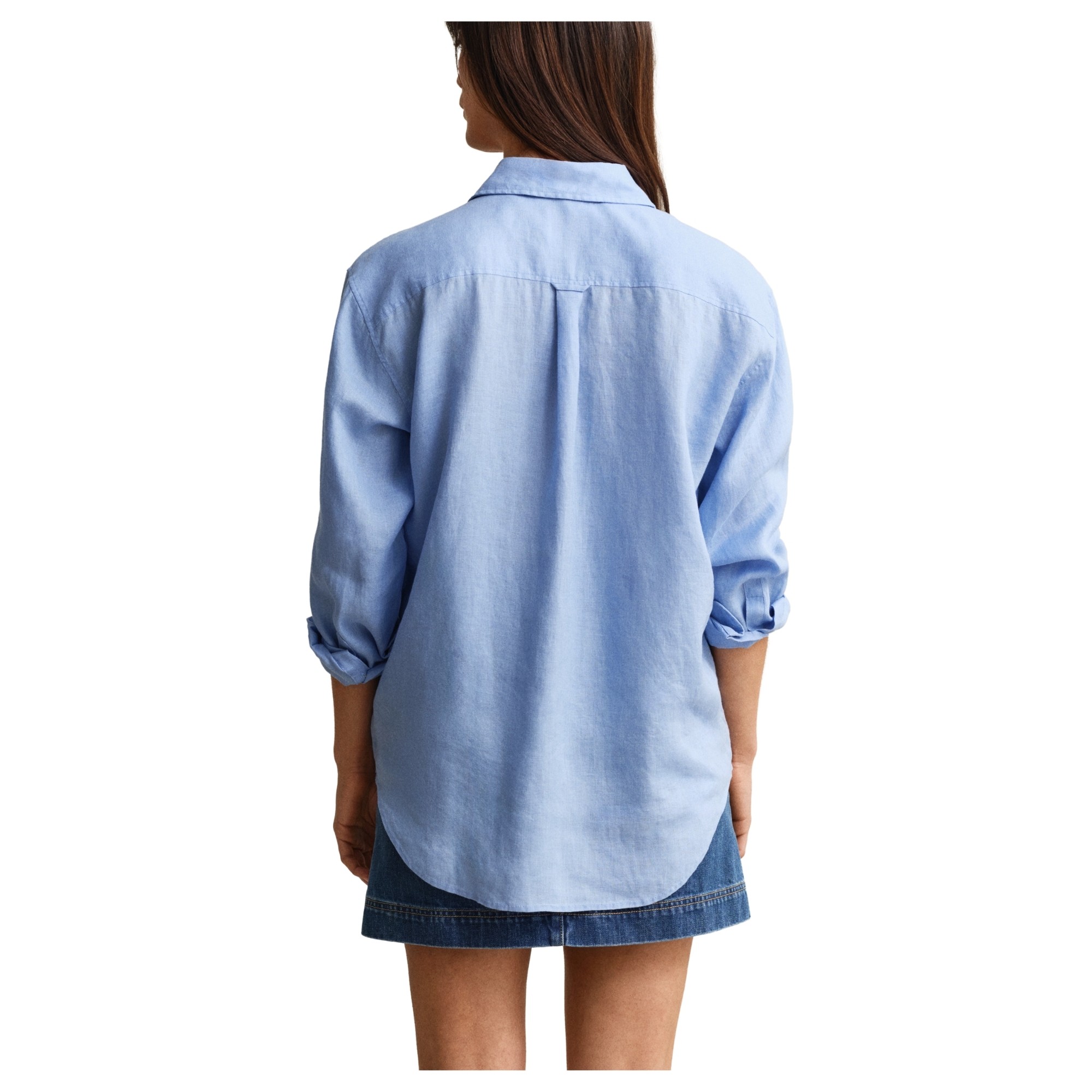 GANT Marškiniai trump. rankovėmis moterims, Mėlyna, 4300623-424 Shirts sho 3