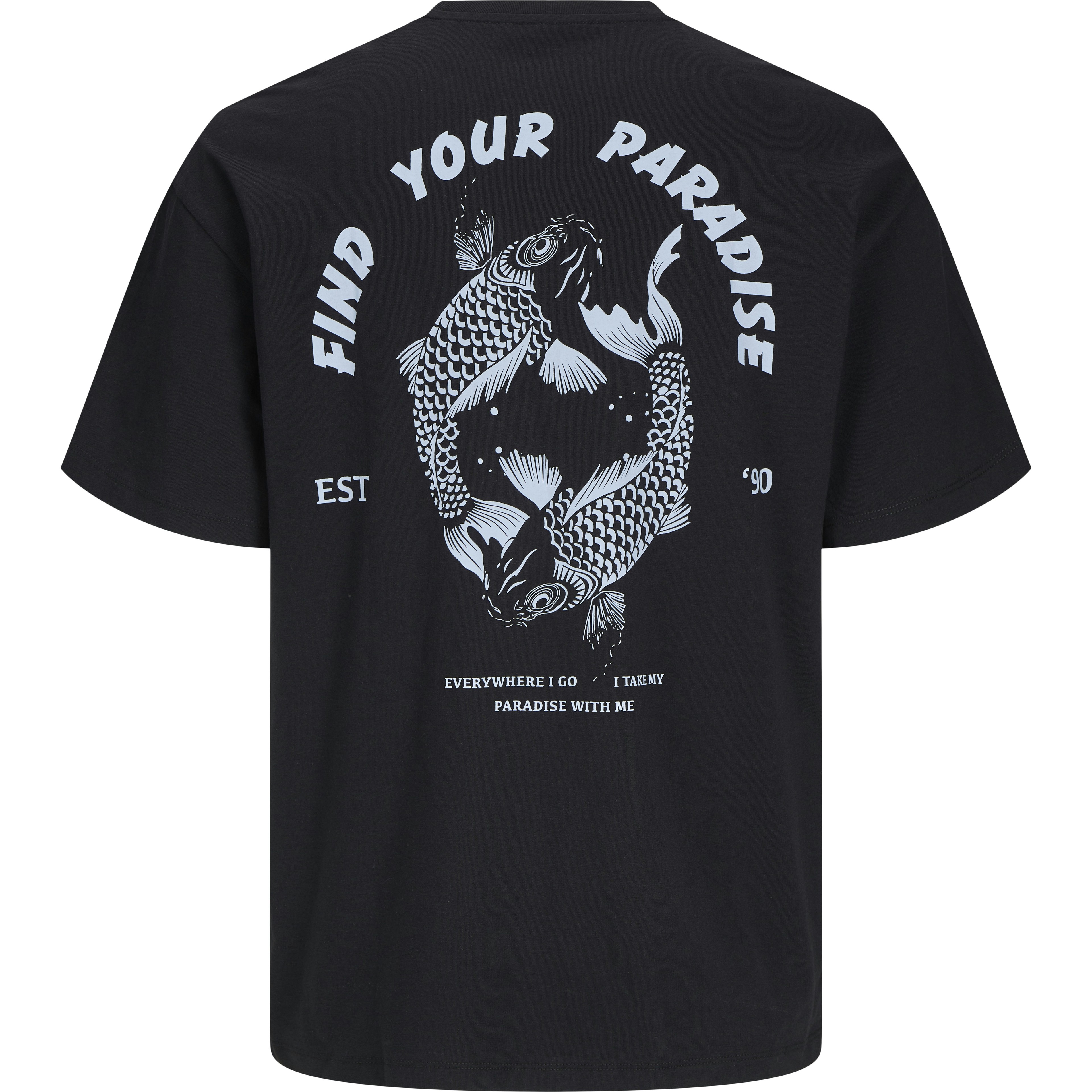 JACK & JONES Marškinėliai vyrams, Juoda, Charge printed tee 2