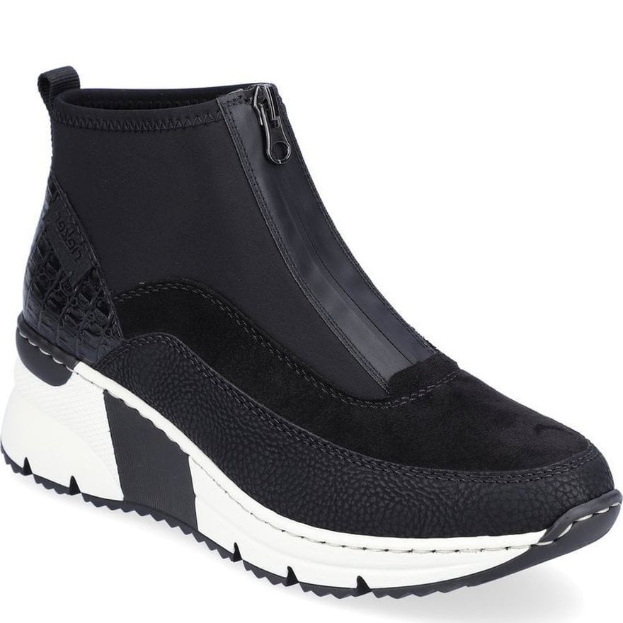 RIEKER Aulinukai moterims, Juoda, Ladies short boots 1