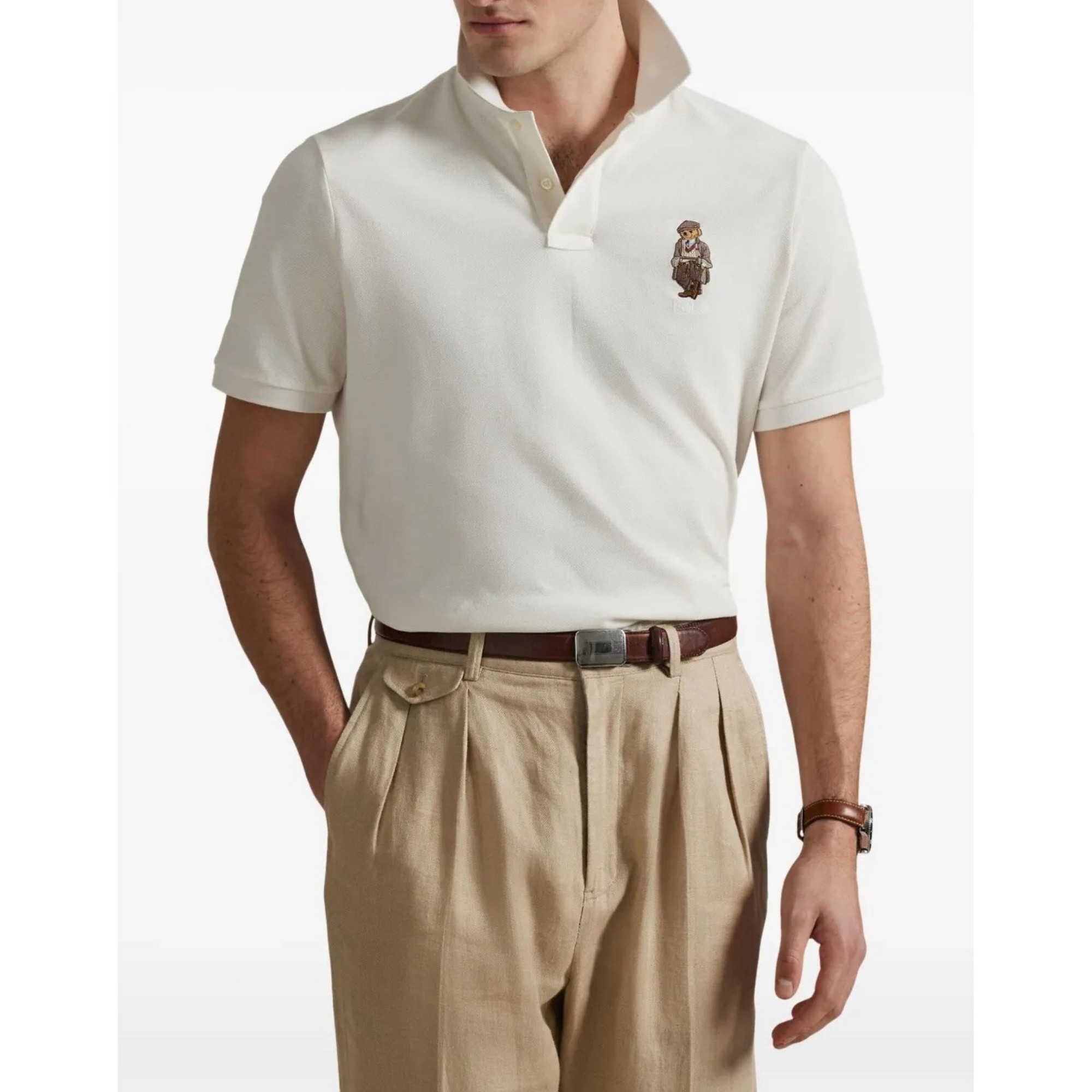 POLO RALPH LAUREN Polo marškiniai trumpos rank. vyrams, Balta, Short sleeve polo shirt 2