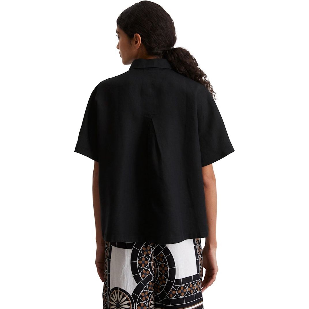 MARC O'POLO Marškiniai trump. rankovėmis moterims, Juoda, Shirts sho 504113541019 3