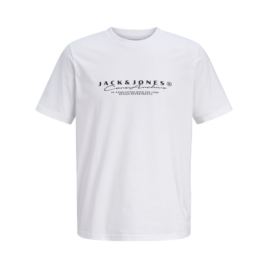JACK & JONES Marškinėliai vyrams, Balta, Point branding tee