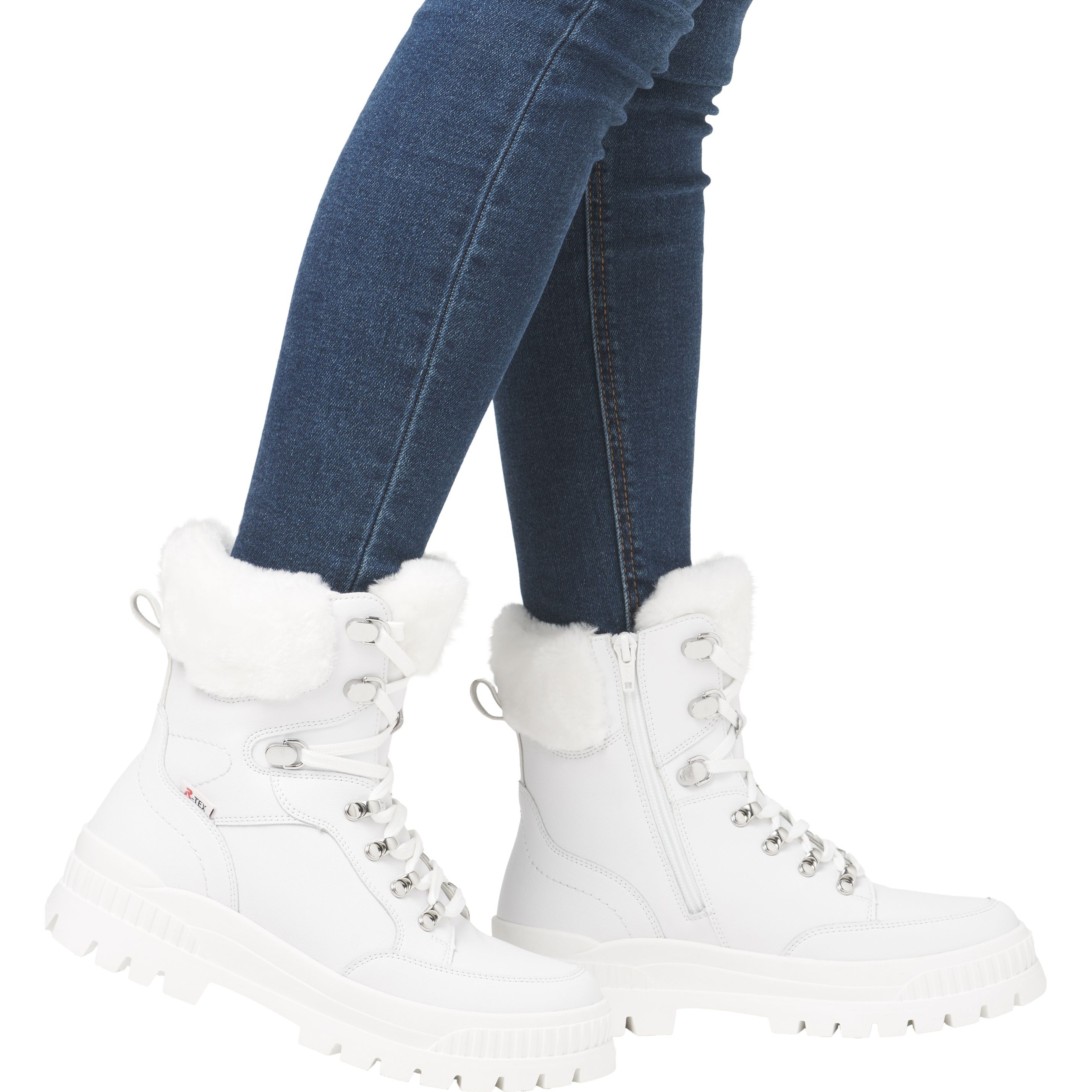 RIEKER EVOLUTION Aulinukai moterims, Balta, Ladies mid height boots 11