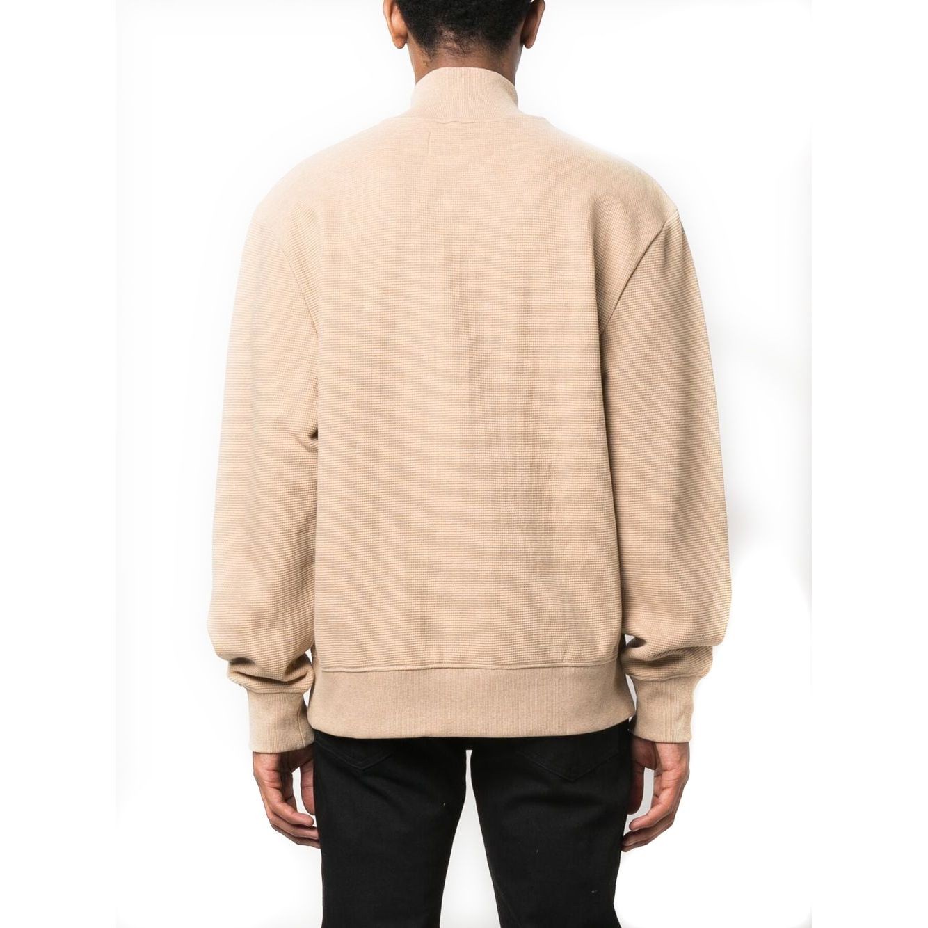 CALVIN KLEIN JEANS Bomberis vyrams, Smėlio, Monologo waffle bomber 3