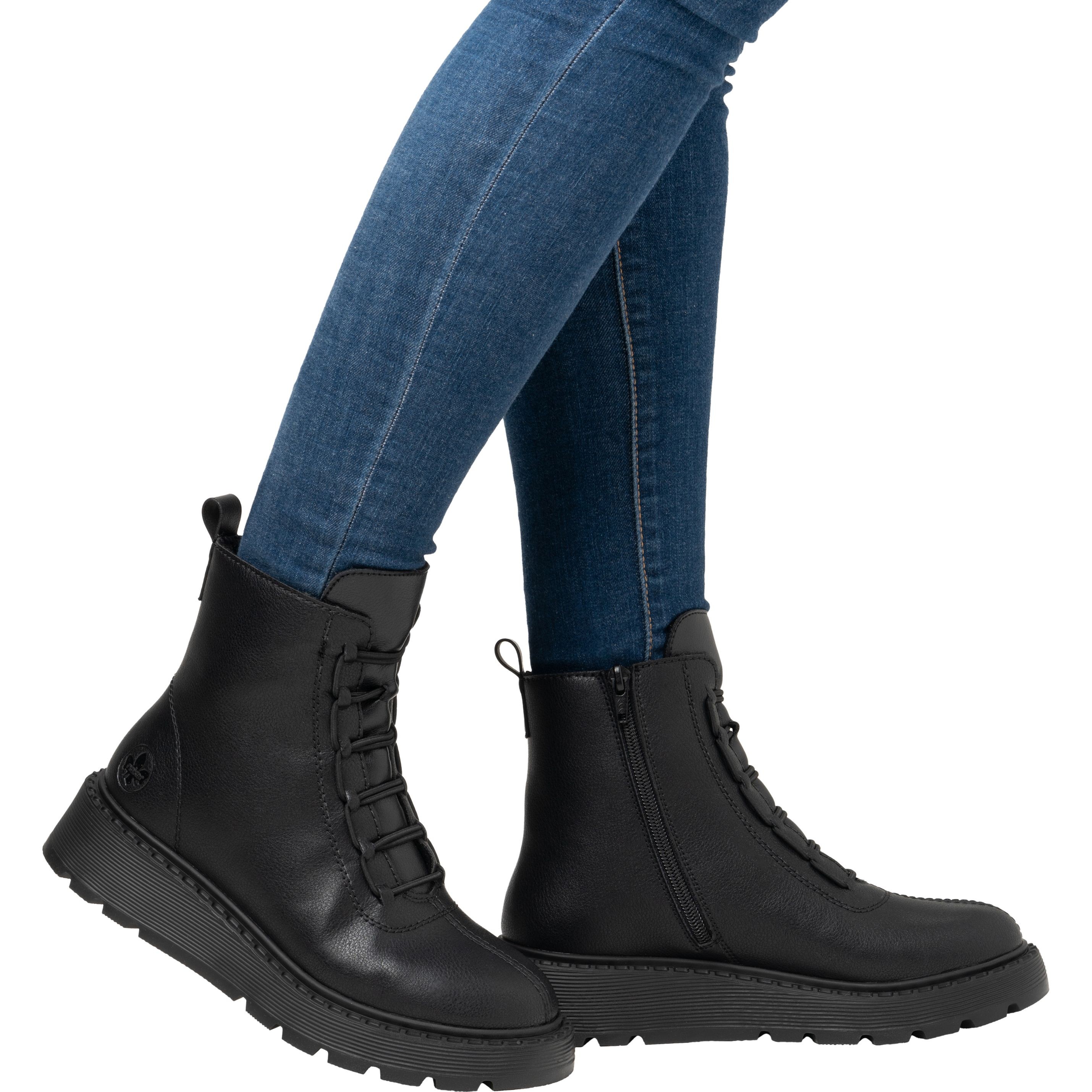 RIEKER Aulinukai moterims, Juoda, Ladies mid height boots 2