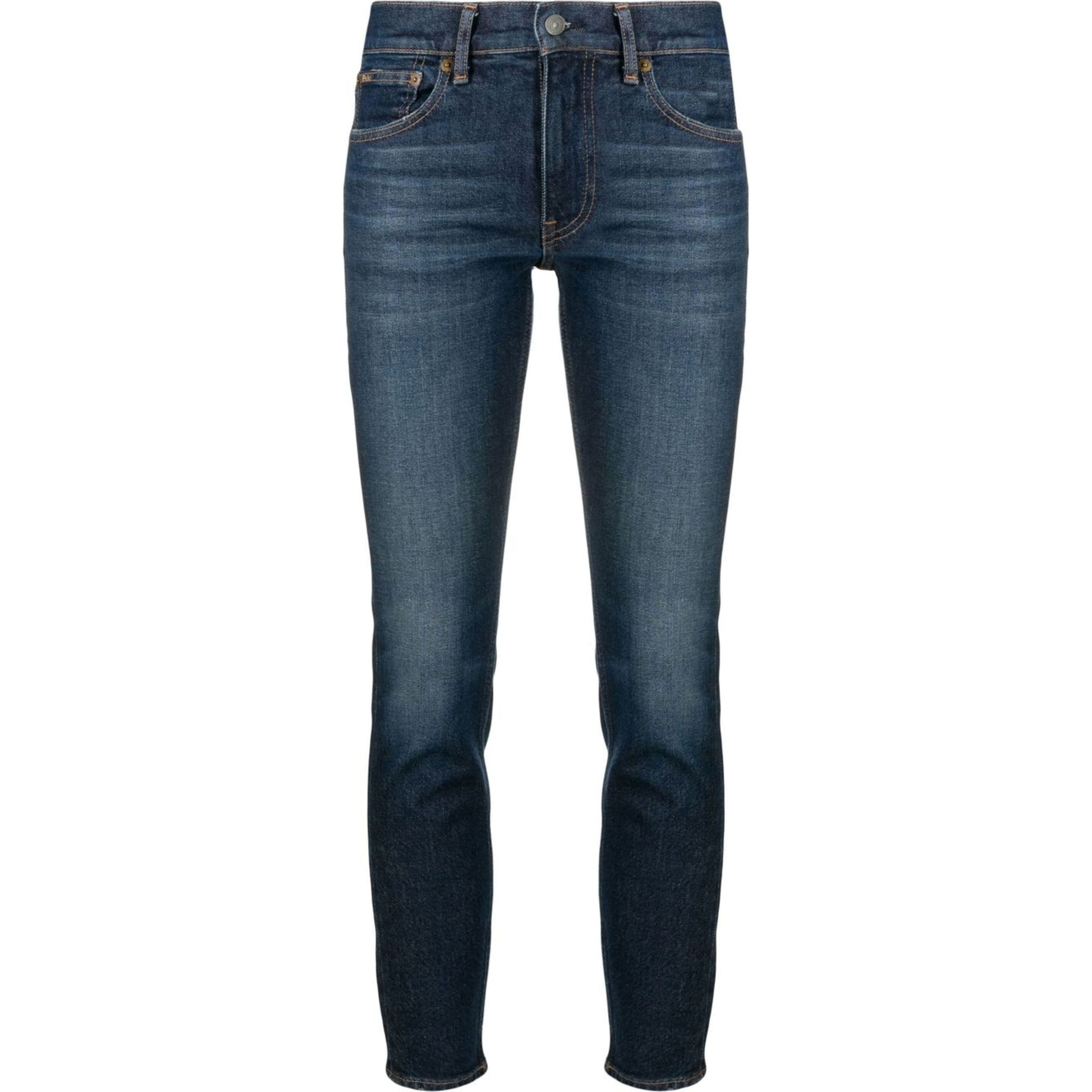 POLO RALPH LAUREN Aptempti džinsai moterims, Mėlyna, Mid rise skinny jeans