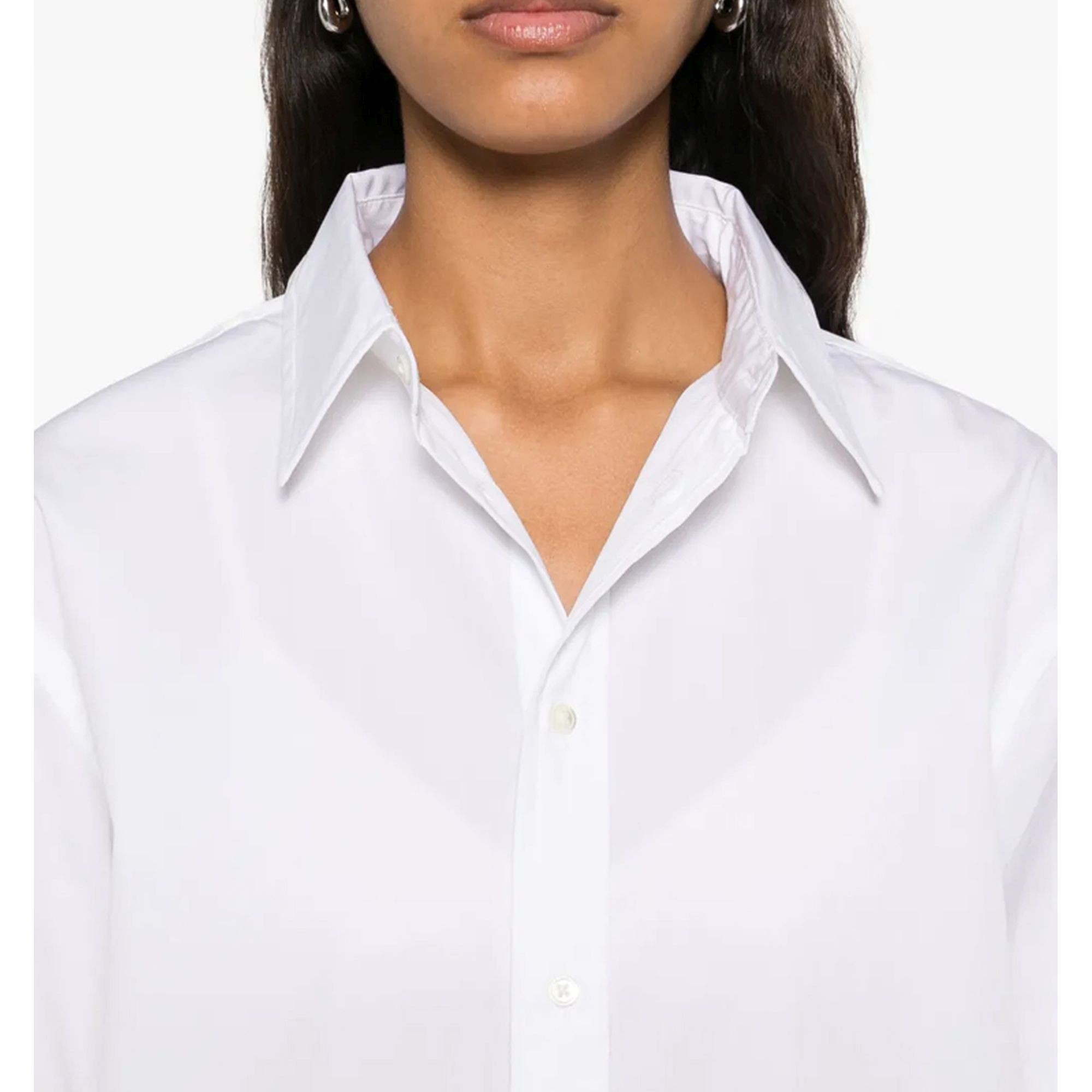 POLO RALPH LAUREN Marškiniai ilgomis rankovėmis moterims, Balta, Long sleeve-button front shirt 4