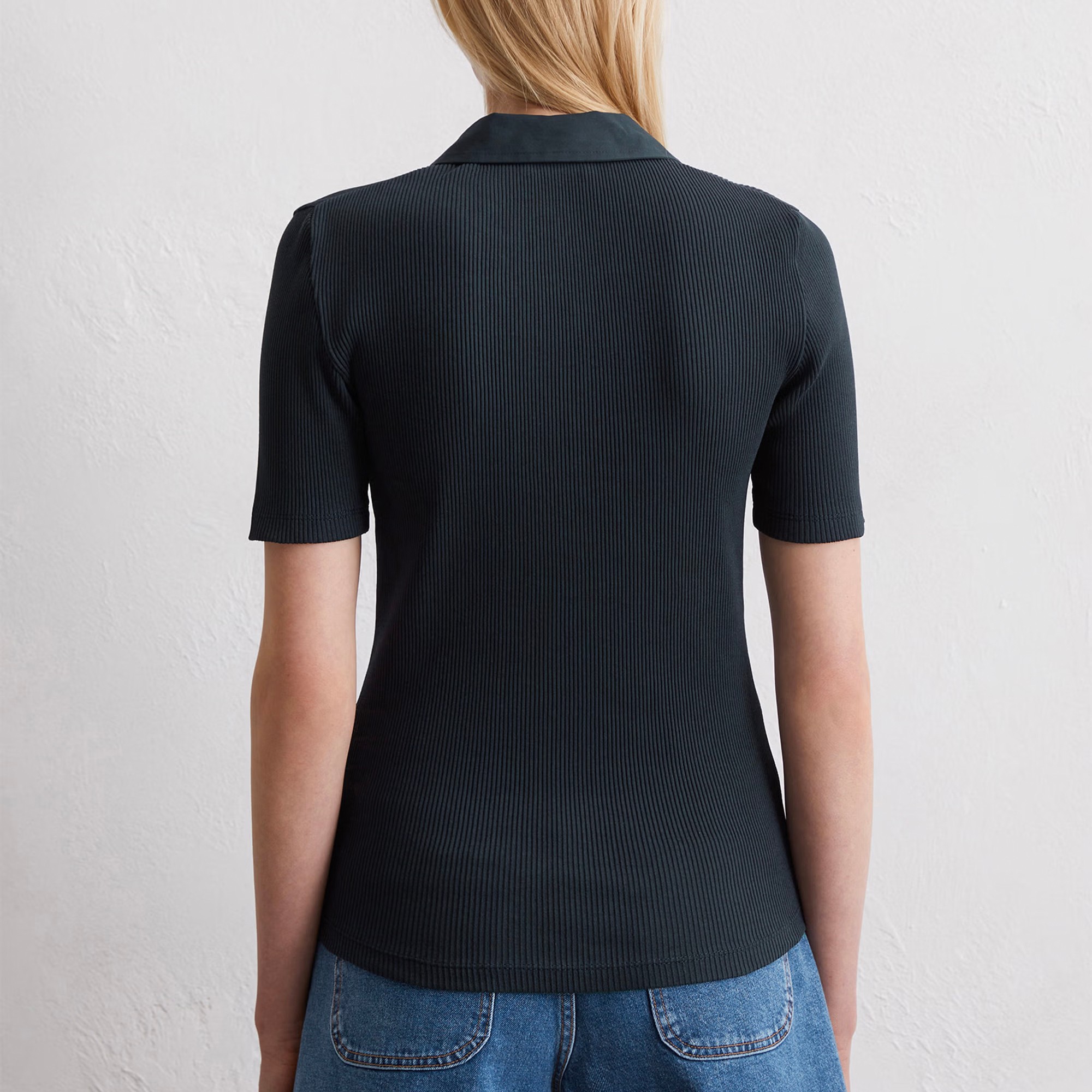 MARC O'POLO Polo marškiniai trumpos rank. moterims, Mėlyna, 506215653001 Polo short 5