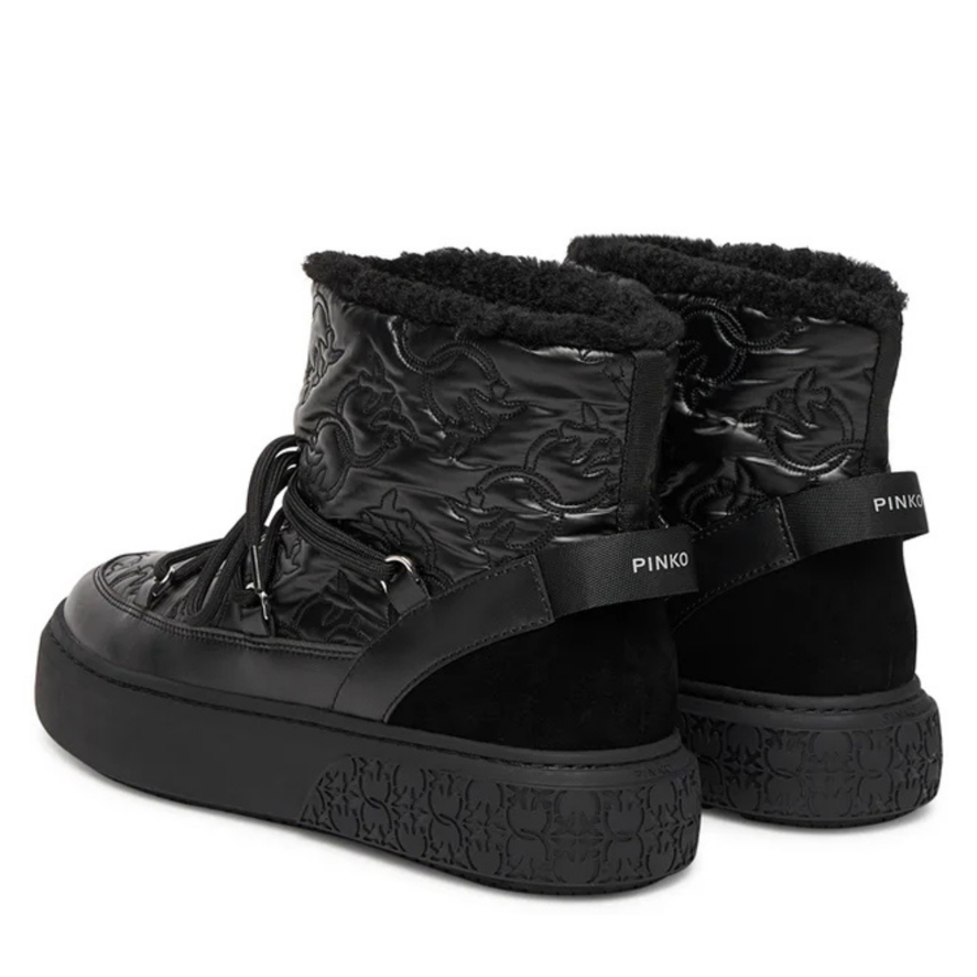 PINKO Aulinukai moterims, Juoda, Yoko 19 - mid sneaker monogram 3