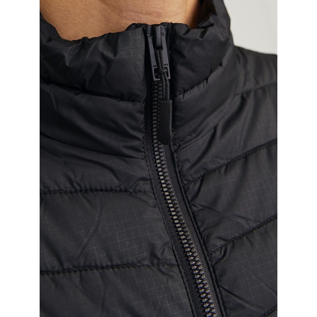 JACK & JONES Pūkinė liemenė vyrams, Juoda, State packable bw collar 7