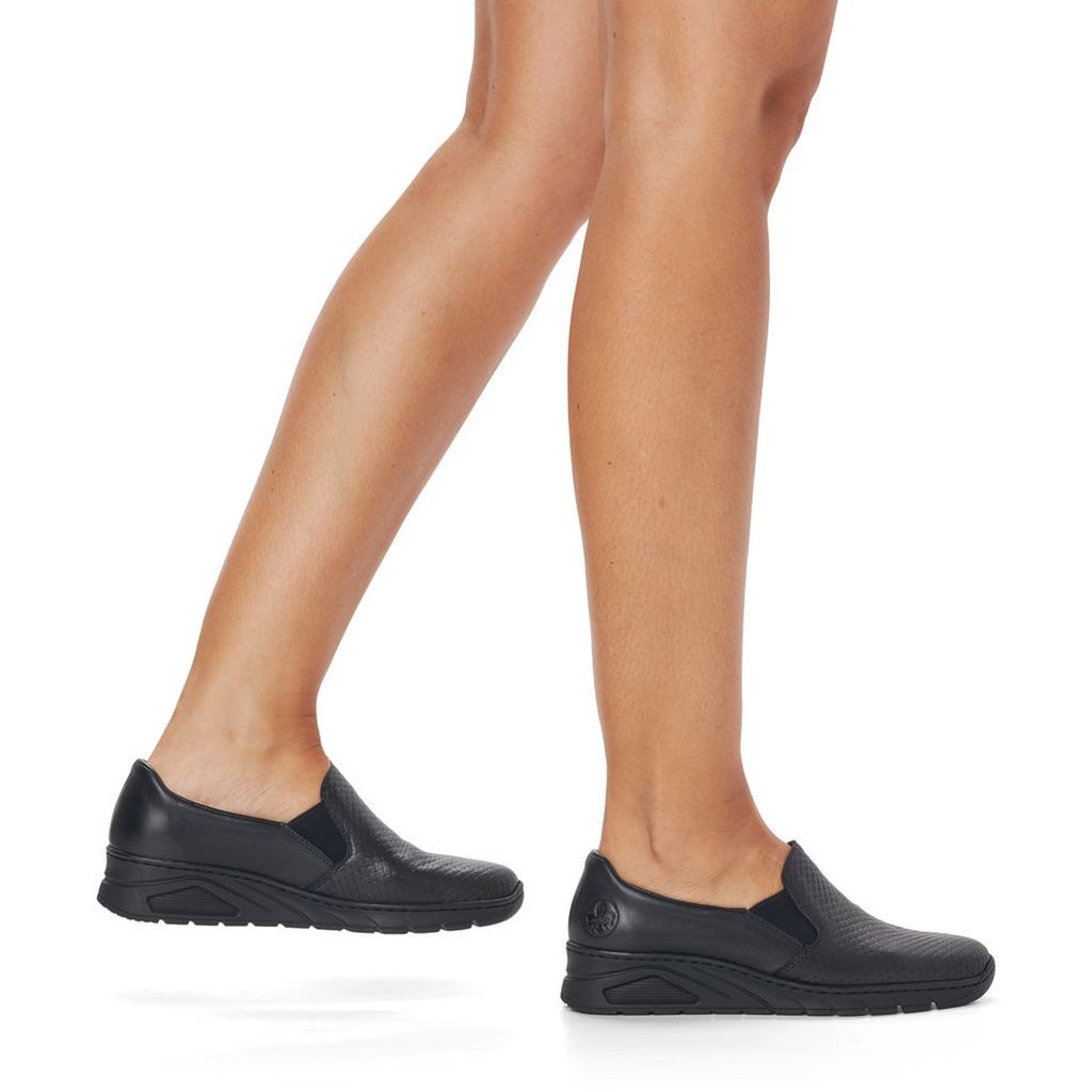 RIEKER Laisvalaikio bateliai moterims, Juoda, LEISURE 2