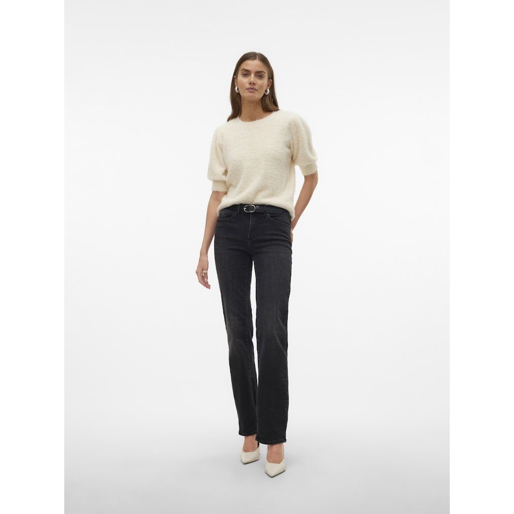 VERO MODA Megzta palaidinė moterims, Smėlio, Alina o-neck pullover boo 4