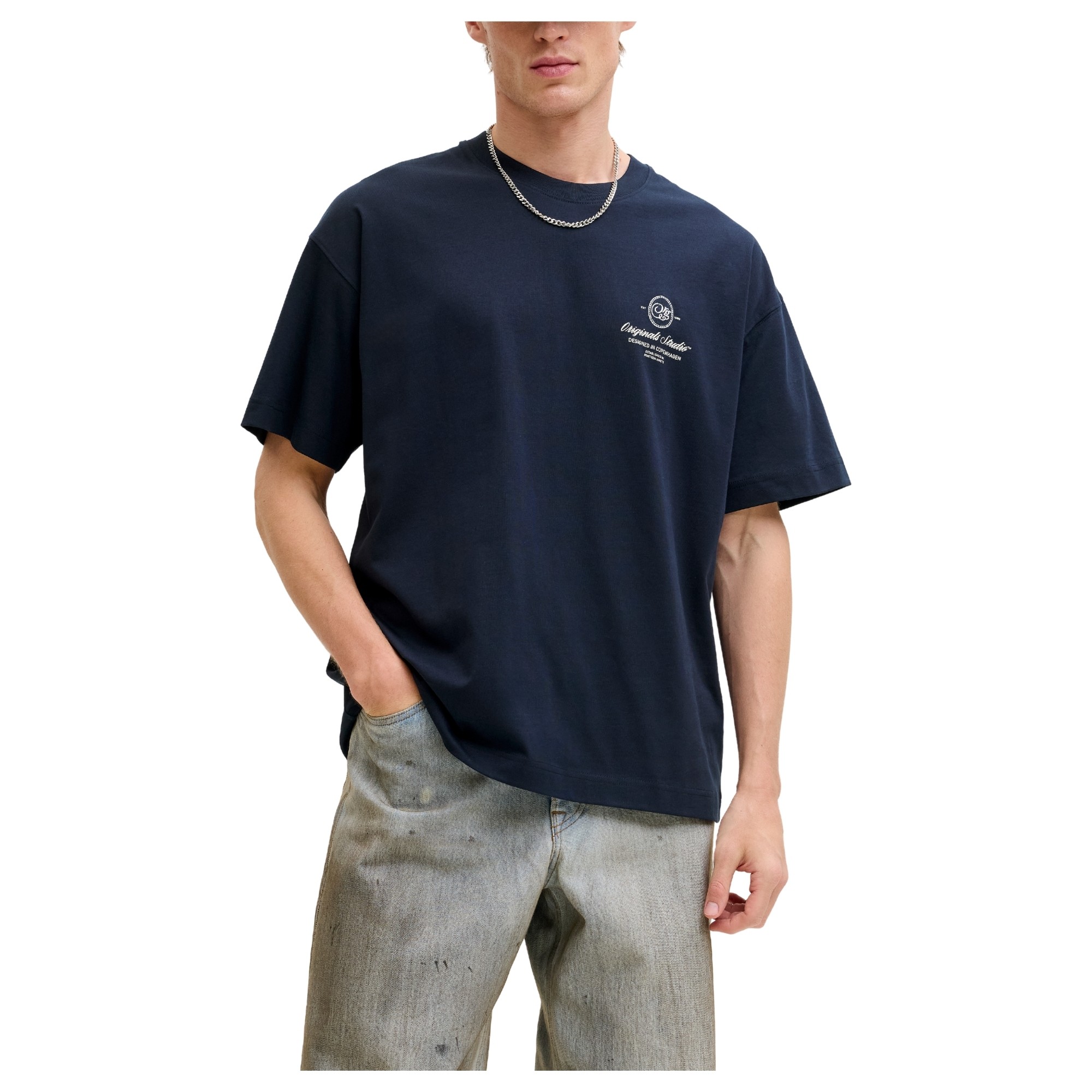 JACK & JONES Marškinėliai vyrams, Mėlyna, Niagara minimal 1