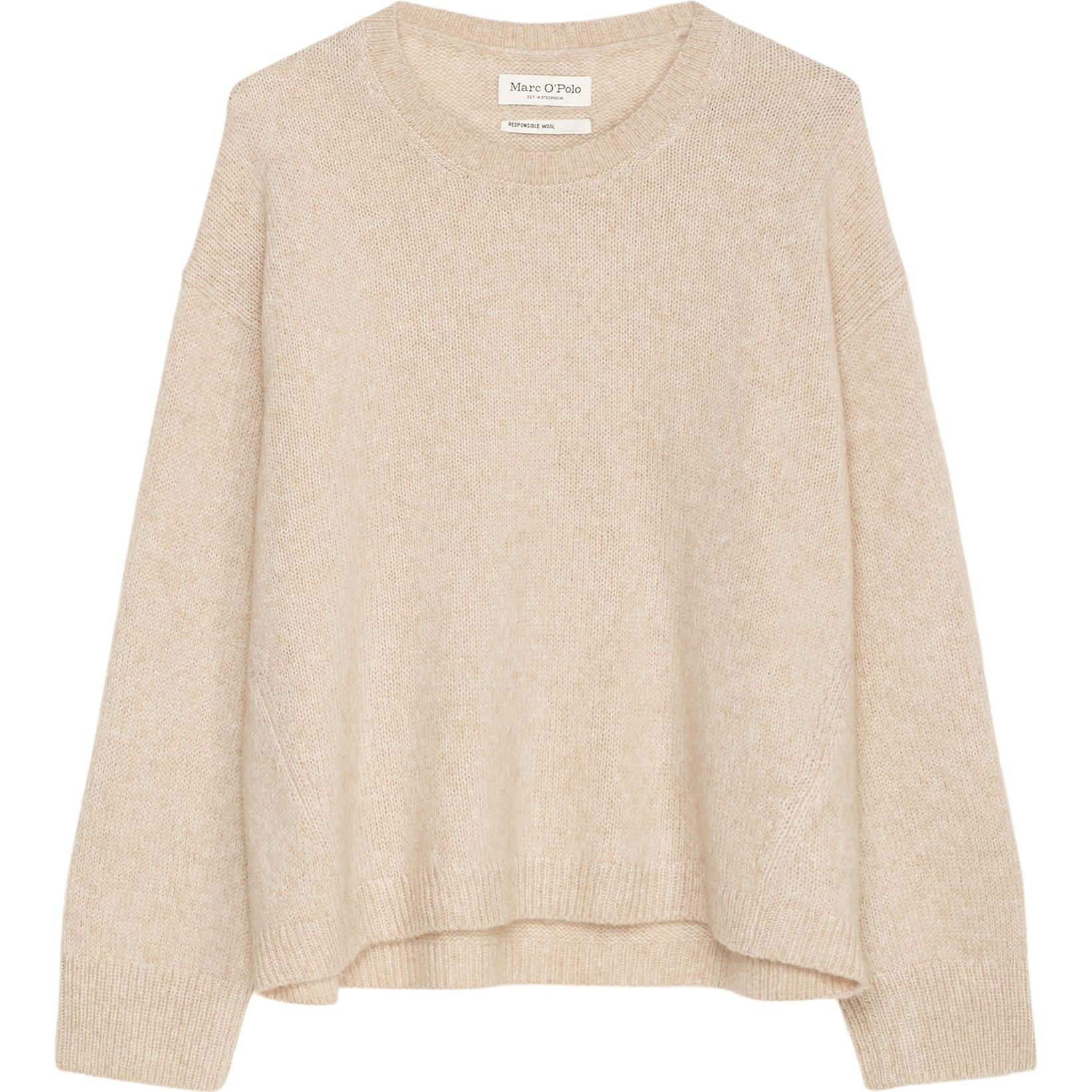 MARC O'POLO Megztinis moterims, Smėlio, Sweater 408612160463 1