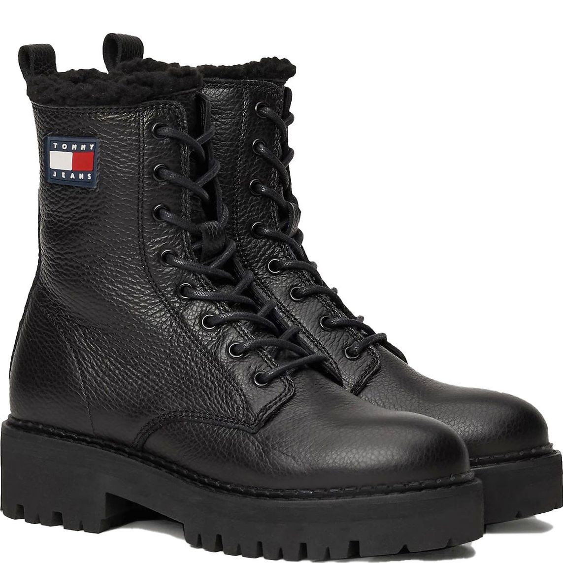 TOMMY JEANS Aulinukai moterims, Juoda, Urban boot tumbled 1