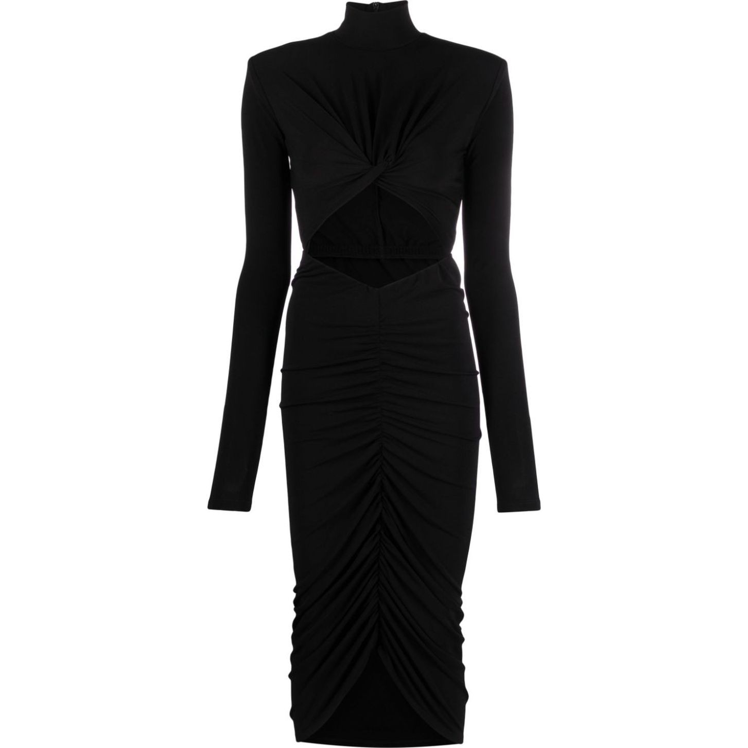 THE ANDAMANE Midi suknelė moterims, Juoda, Kim cutout midi dress