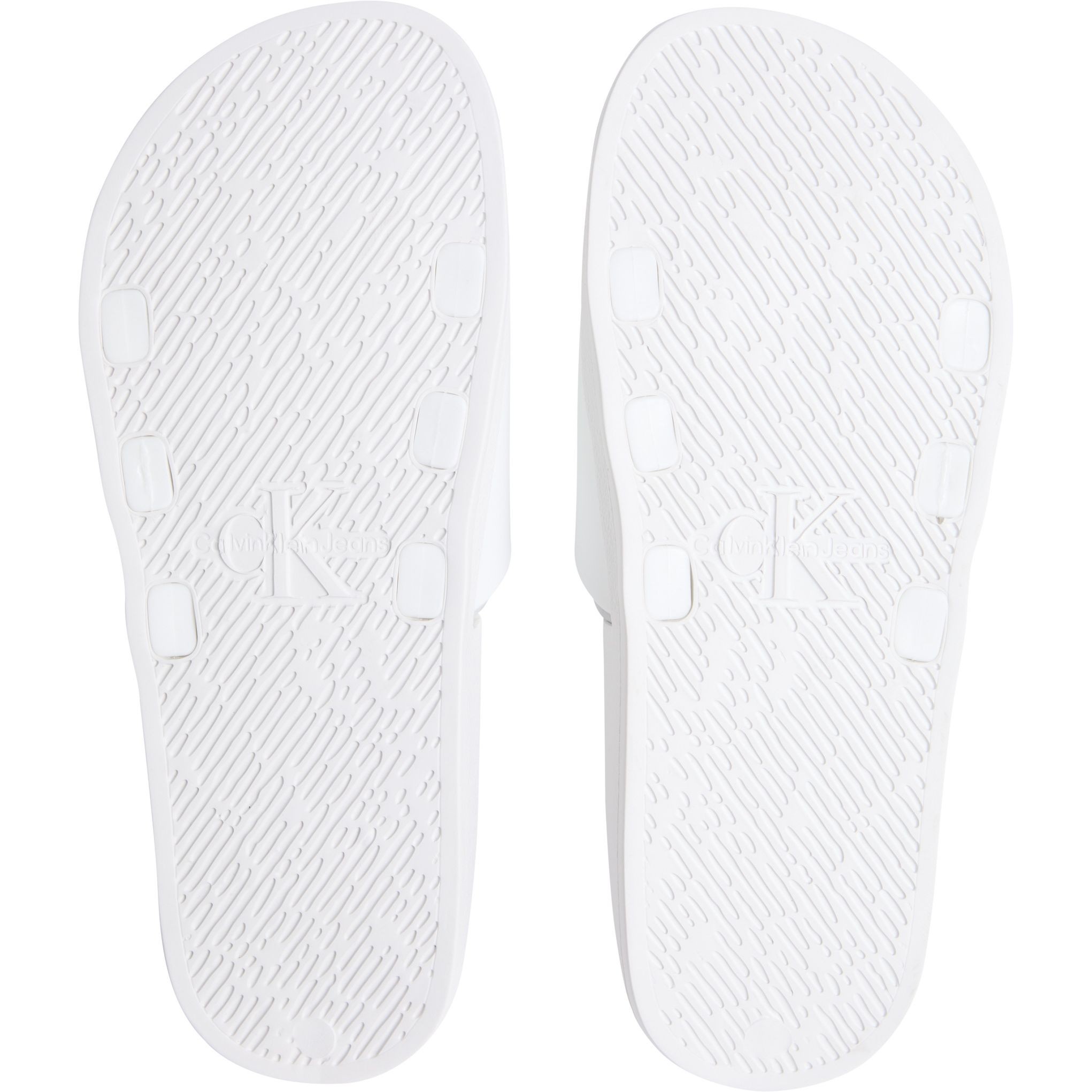 CALVIN KLEIN JEANS Guminės šlepetės vyrams, Balta, Slide rubber neopren 5