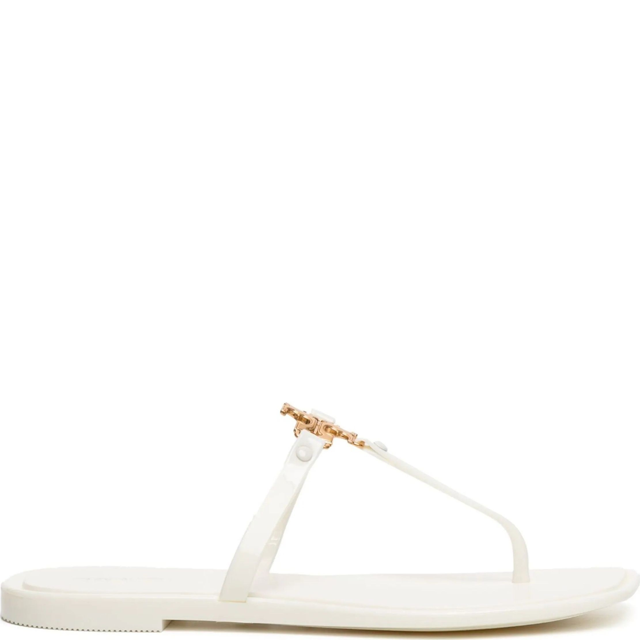 TORY BURCH Pliažo šlepetės per pirštą moterims, Balta, Roxanne jelly 2