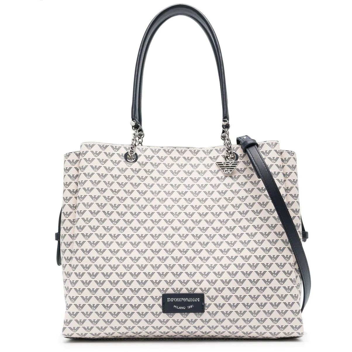 EMPORIO ARMANI Pirkinių krepšys moterims, Mėlyna, Shopping bag 1