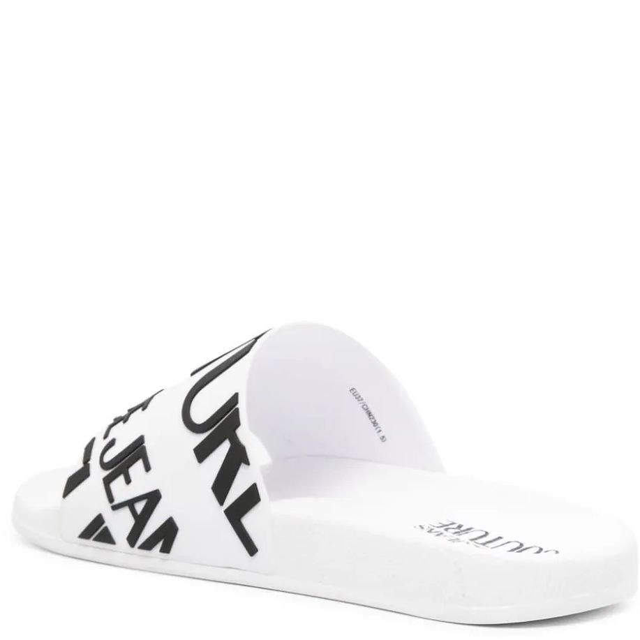 VERSACE JEANS CUTURE Šlepetės moterims, Balta, Fondo ShellySlippers 3